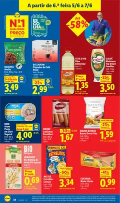 Pré-visualização CALVÉ Maionese Top Down Familiar, Emb. 754 g 1 kg = 4.64 válido de 01.06.2026 | Página: 34