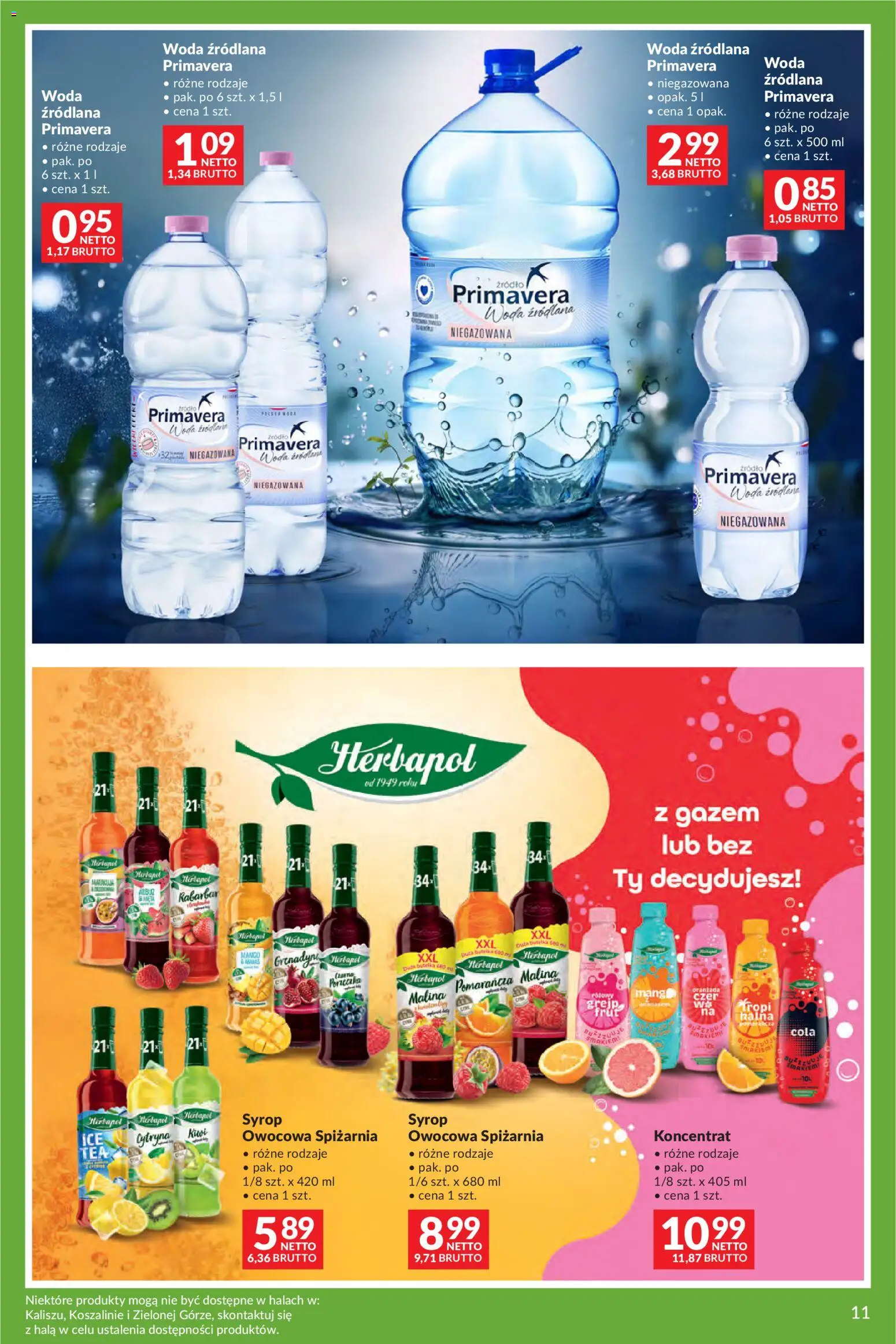 Makro gazetka - Uroczystości od 12.05.2026 | Strona: 11 | Produkty: Cytryna, Syrop, Woda źródlana, Woda