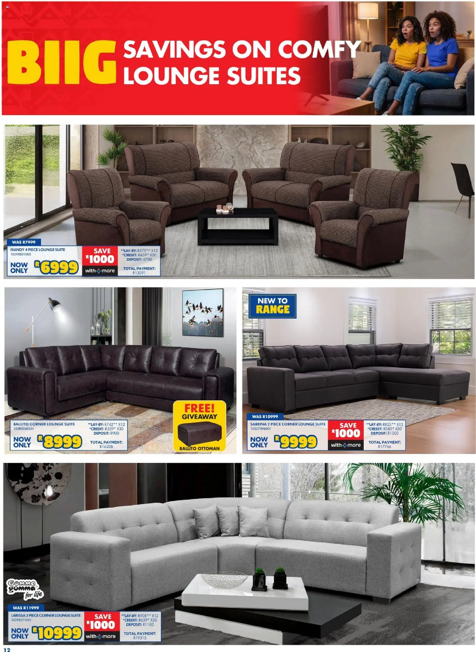 New Russells catalogue – valid from 20/08/2026 | Page: 12 | Products: Lounge suite, Ottoman