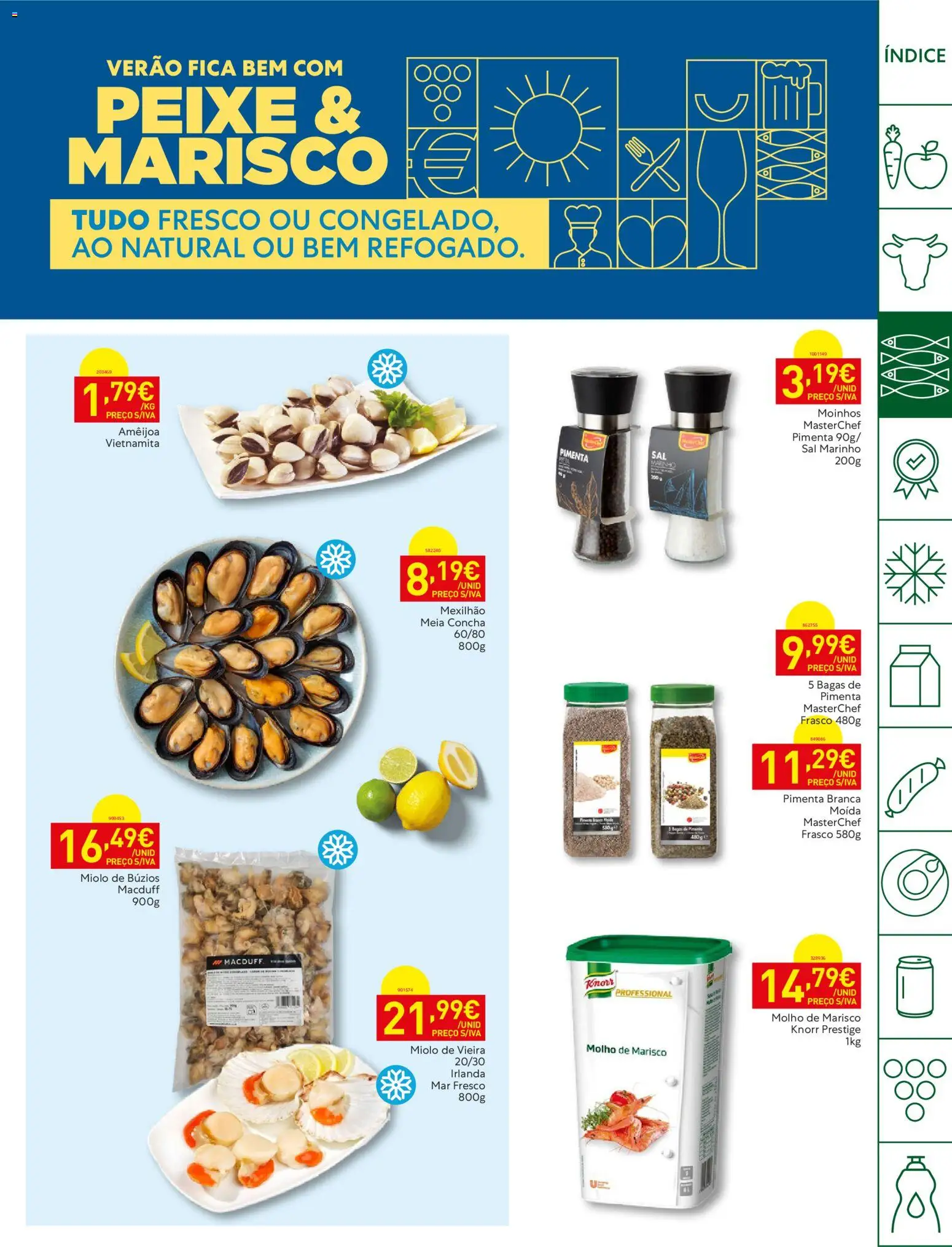 Recheio Horeca │ válido de 04/08/2026 | Página: 11 | Produtos: Pimenta, Knorr, Sal, Peixe