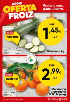 Vista previa Froiz Oferta semanal válido desde el 19/10/2026