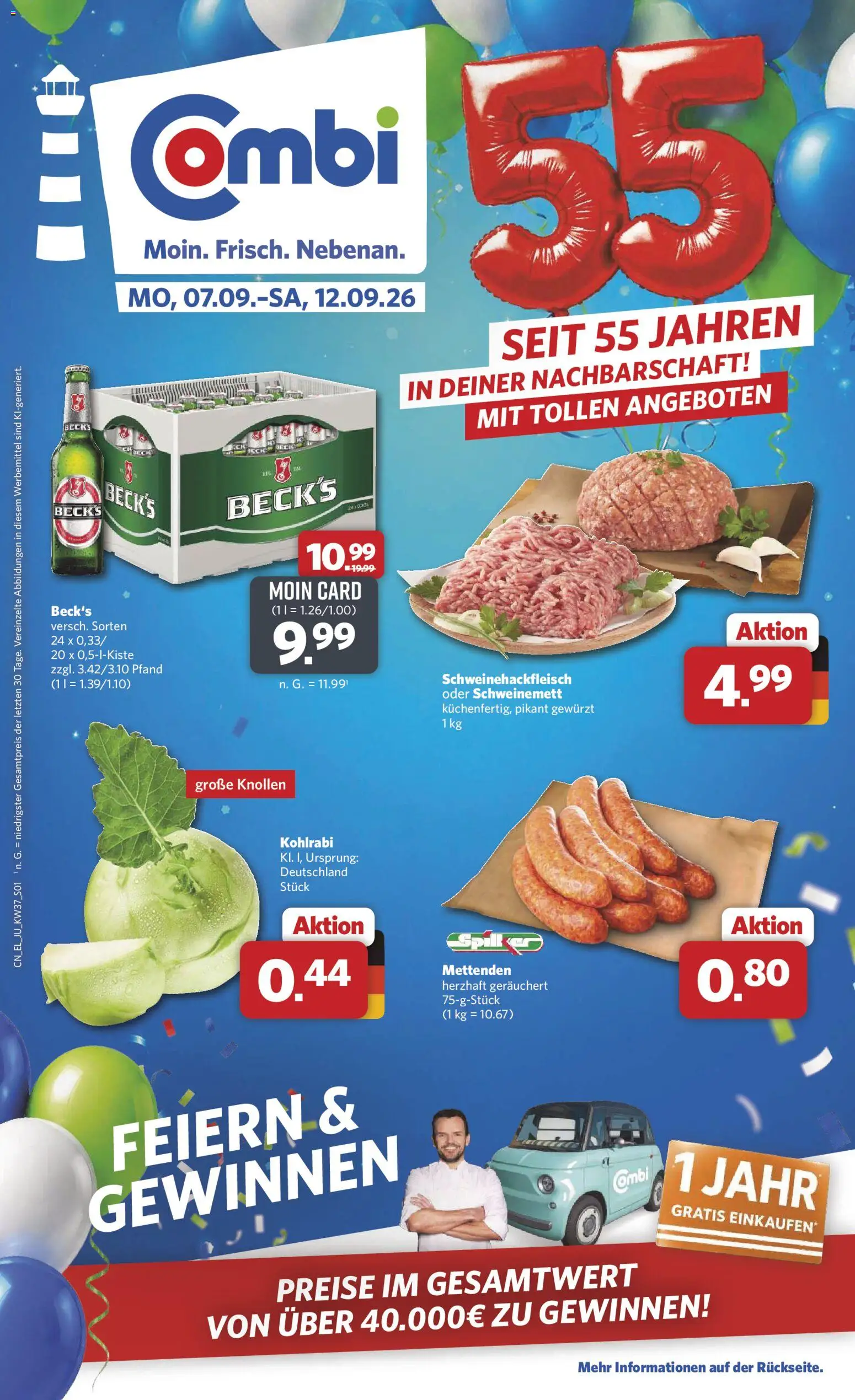 Combi Sonderangebote – gültig ab 07.09.2026 | Seite: 1 | Produkte: Kohlrabi