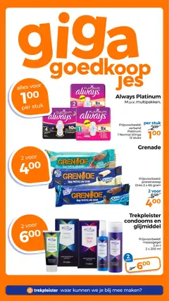Trekpleister folder - Voorbeeld van een folder van Trekpleister, geldig van 31-08-2026 | Pagina: 23 | Producten: Proteïnereep, Massagegel, Verband, Oreo