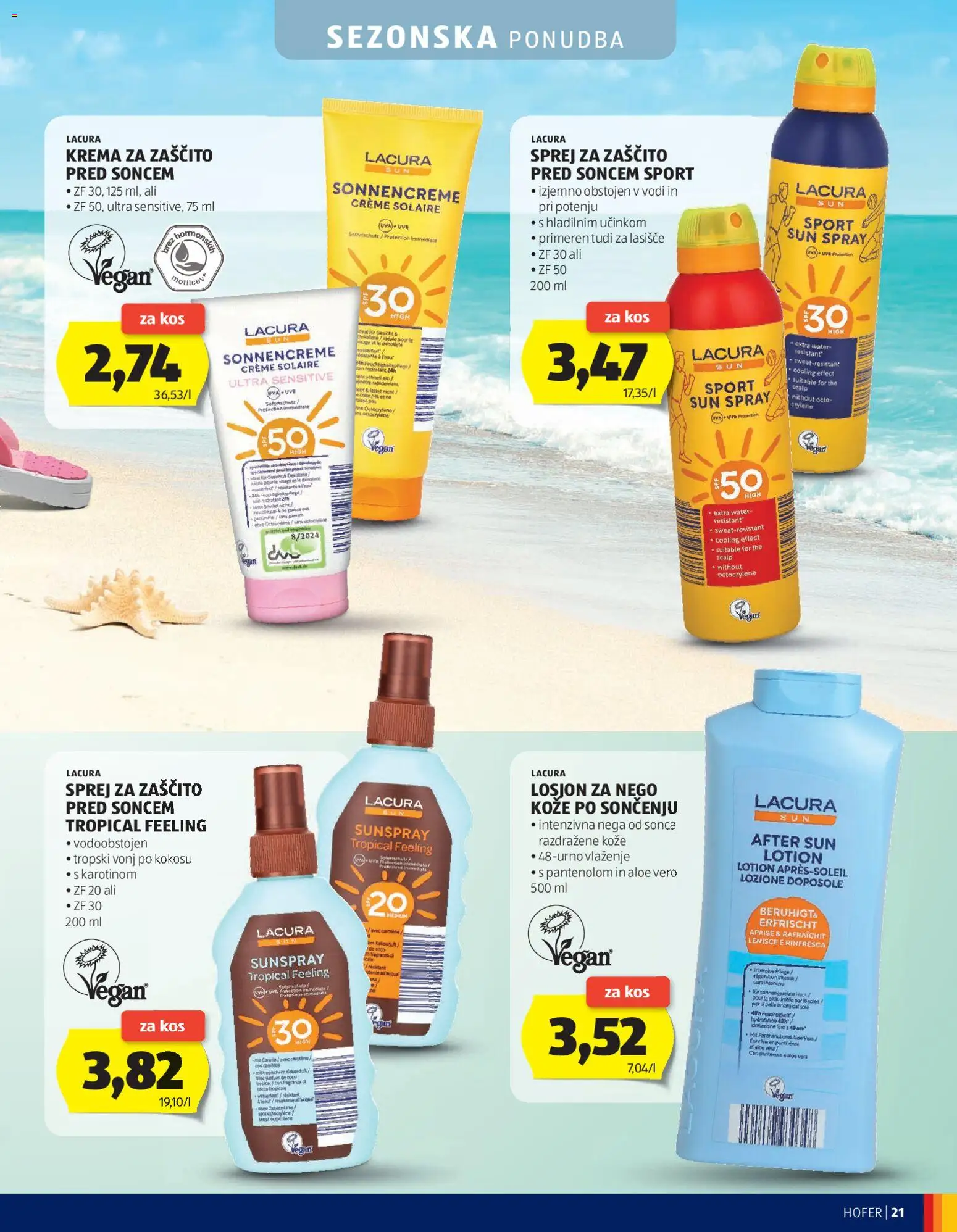 Novi Hofer katalog ponudbe – veljaven od 03.06.2026 | Stran: 21 | Izdelki: Kos, Krema, Pas