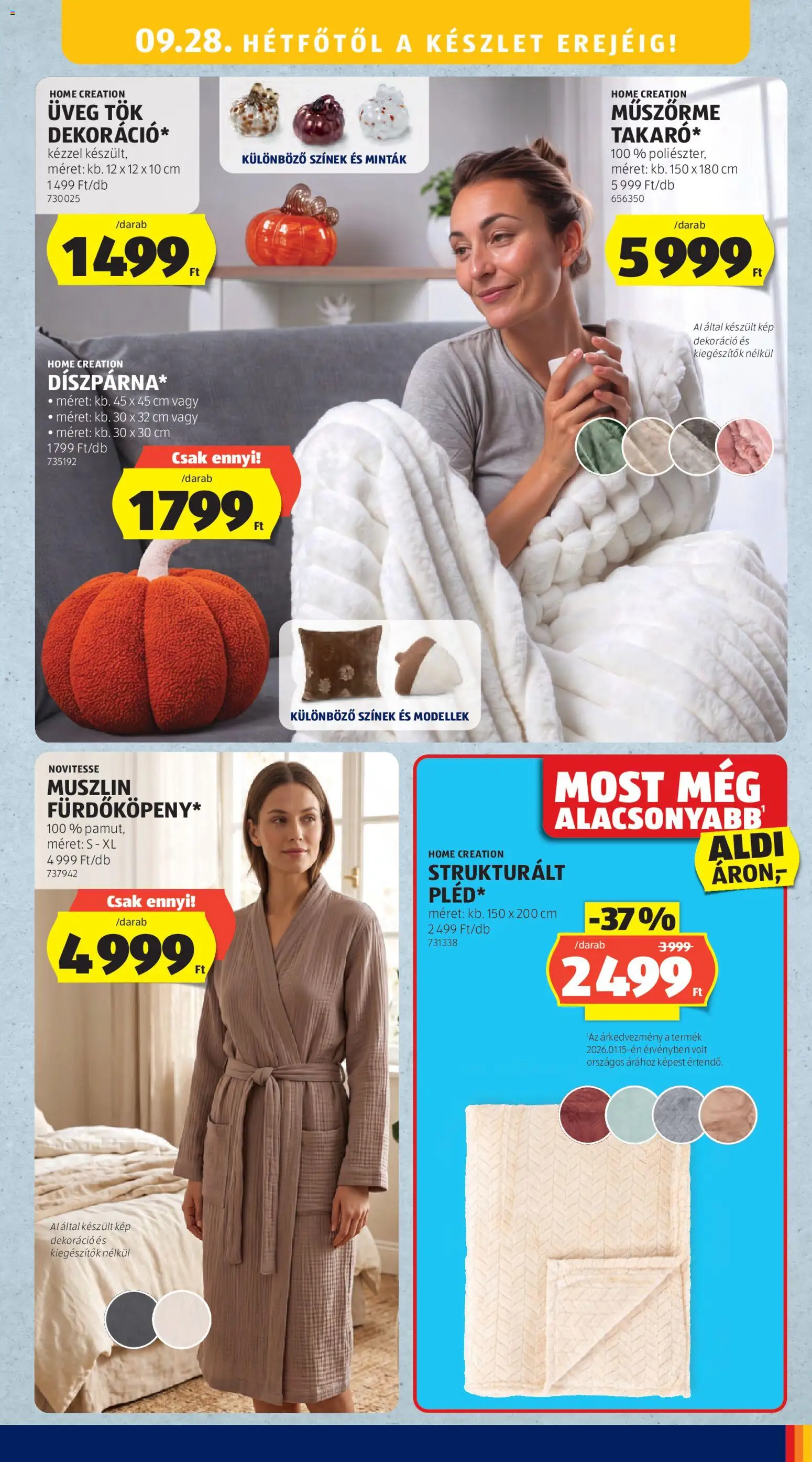 Aldi akciós ujság - amely érvényes a következő dátumtól: 2026.09.24. | Oldal: 11 | Termékek: Tök, Üveg, Dekoráció