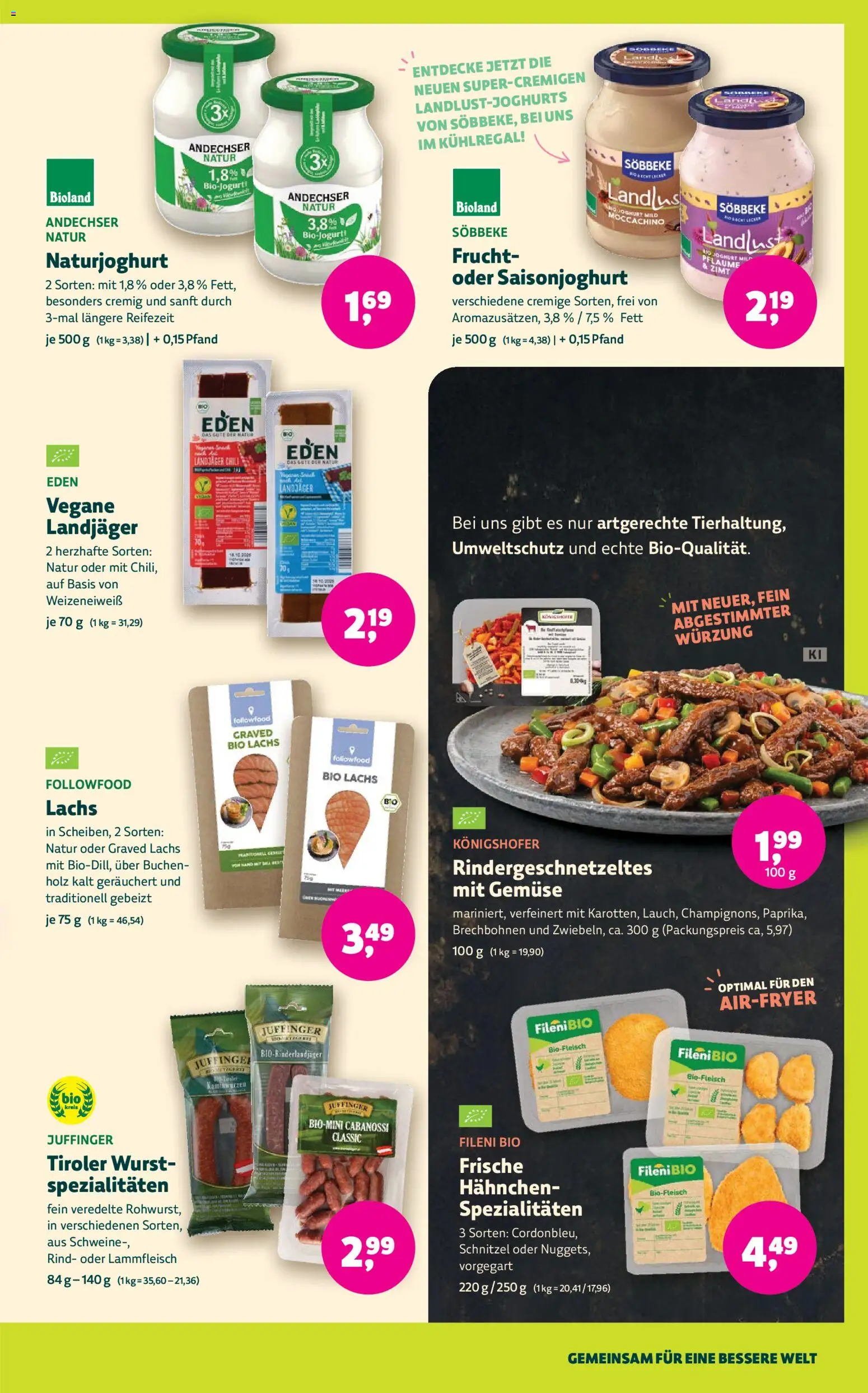 BioMarkt Prospekt – gültig ab 04.11.2026 | Seite: 9 | Produkte: Hahnchen, Spezialitäten, Lachs, Wurst