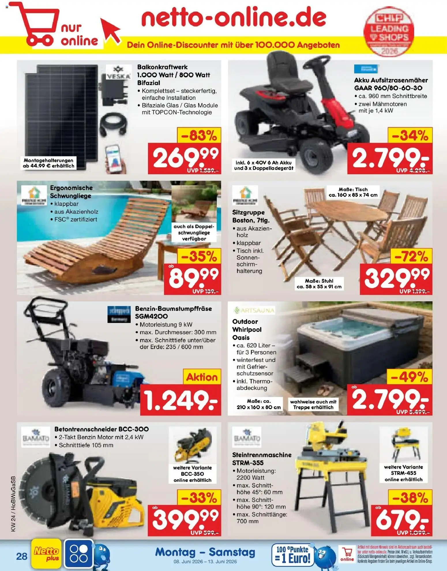 Netto Marken-Discount Prospekt Stemwede-Dielingen – gültig ab 08.06.2026 | Seite: 62 | Produkte: Tisch, Stuhl