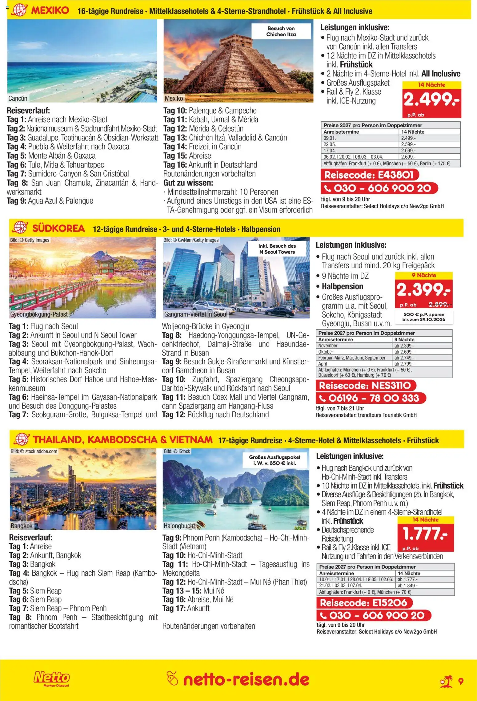Netto Reisen Prospekt – gültig ab 01.10.2026 | Seite: 9 | Produkte: Uhr