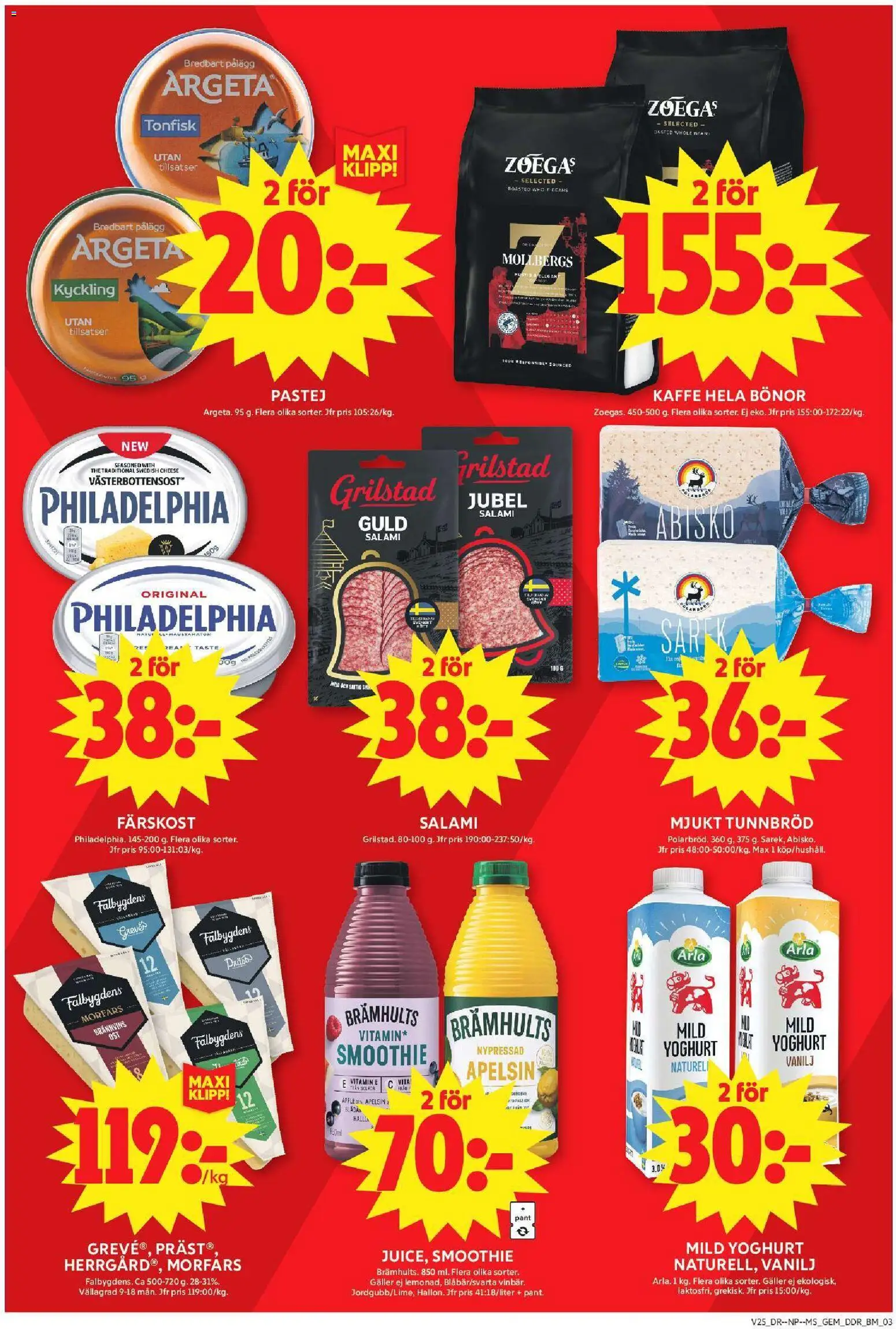 ICA Maxi reklamblad aktuell från 15.06.2026 | Sida: 10 | Produkter: Ost, Kaffe, Tonfisk, Apelsin