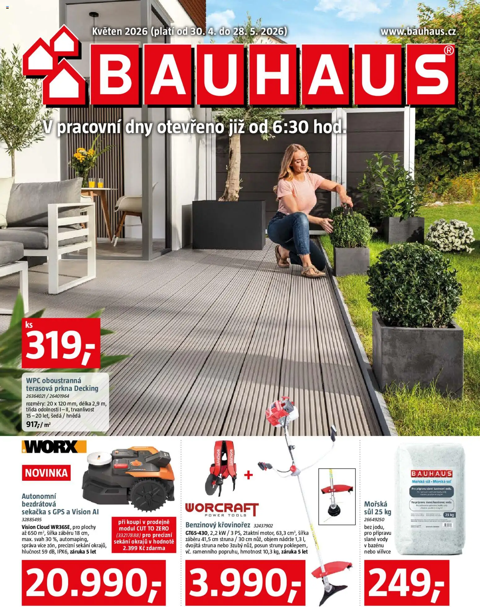 Bauhaus leták od 30.04.2026 | Strana: 1 | Produkty: Sekačka, Křovinořez