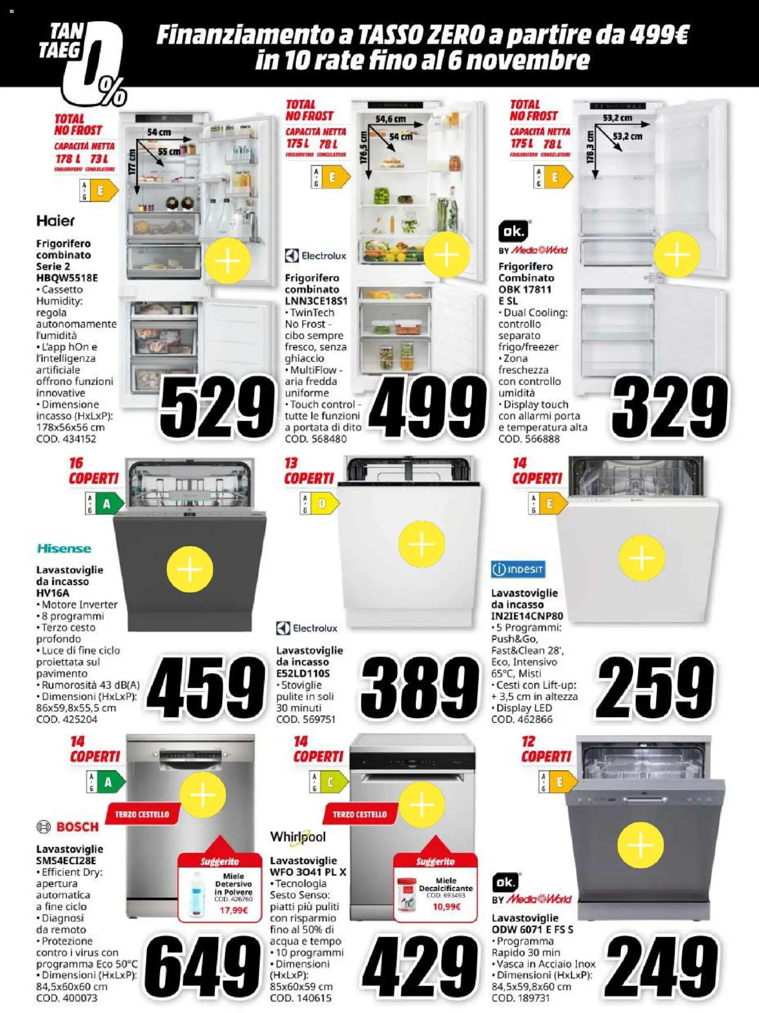 Volantino Media World del 30/10/2026 | Pagina: 26 | Prodotti: Piatti, Pavimento, Lavastoviglie, Decalcificante