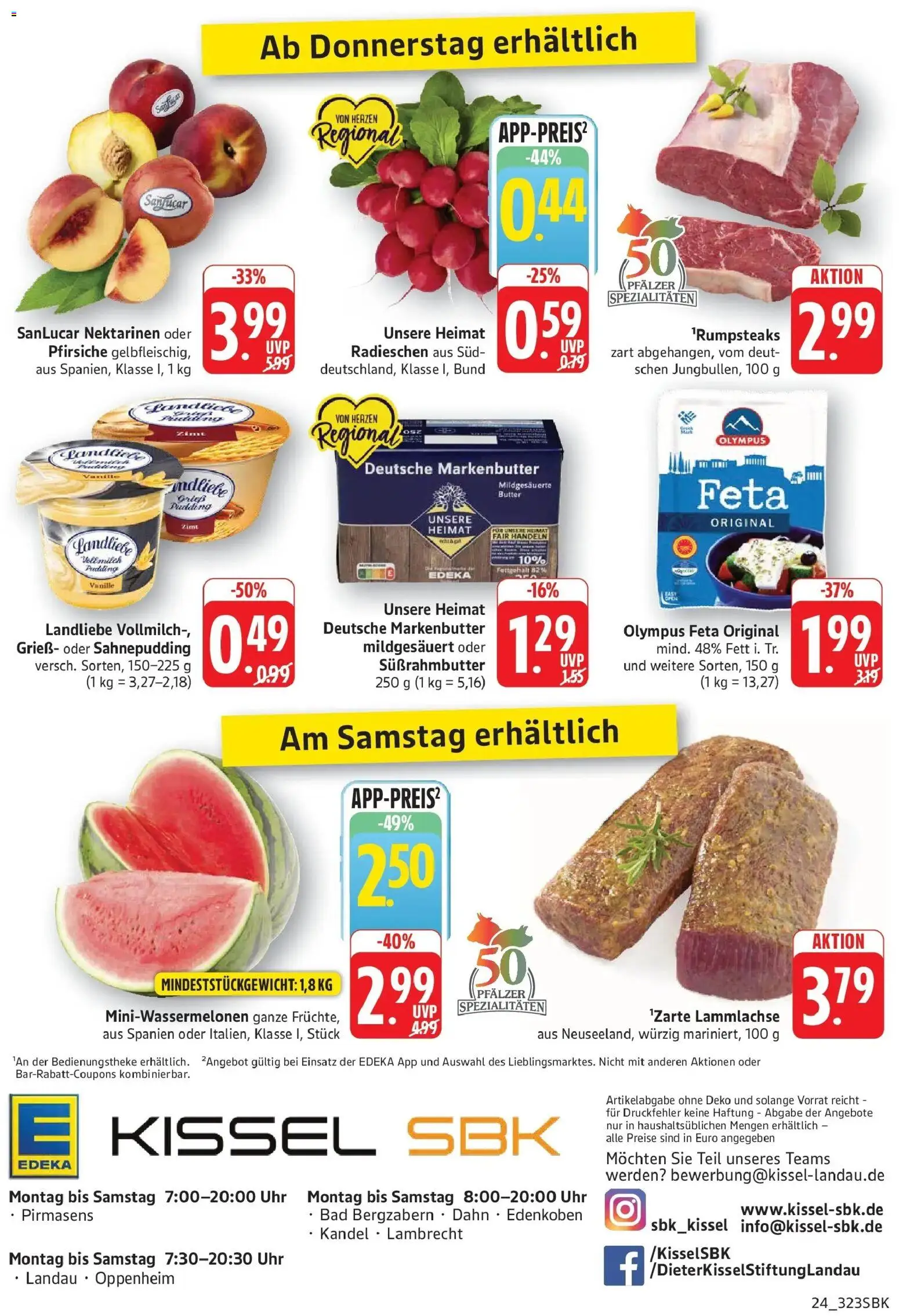 Edeka prospekt Pirmasens – gültig ab 08.06.2026 | Seite: 24 | Produkte: Feta, Butter, Nektarinen, Bad