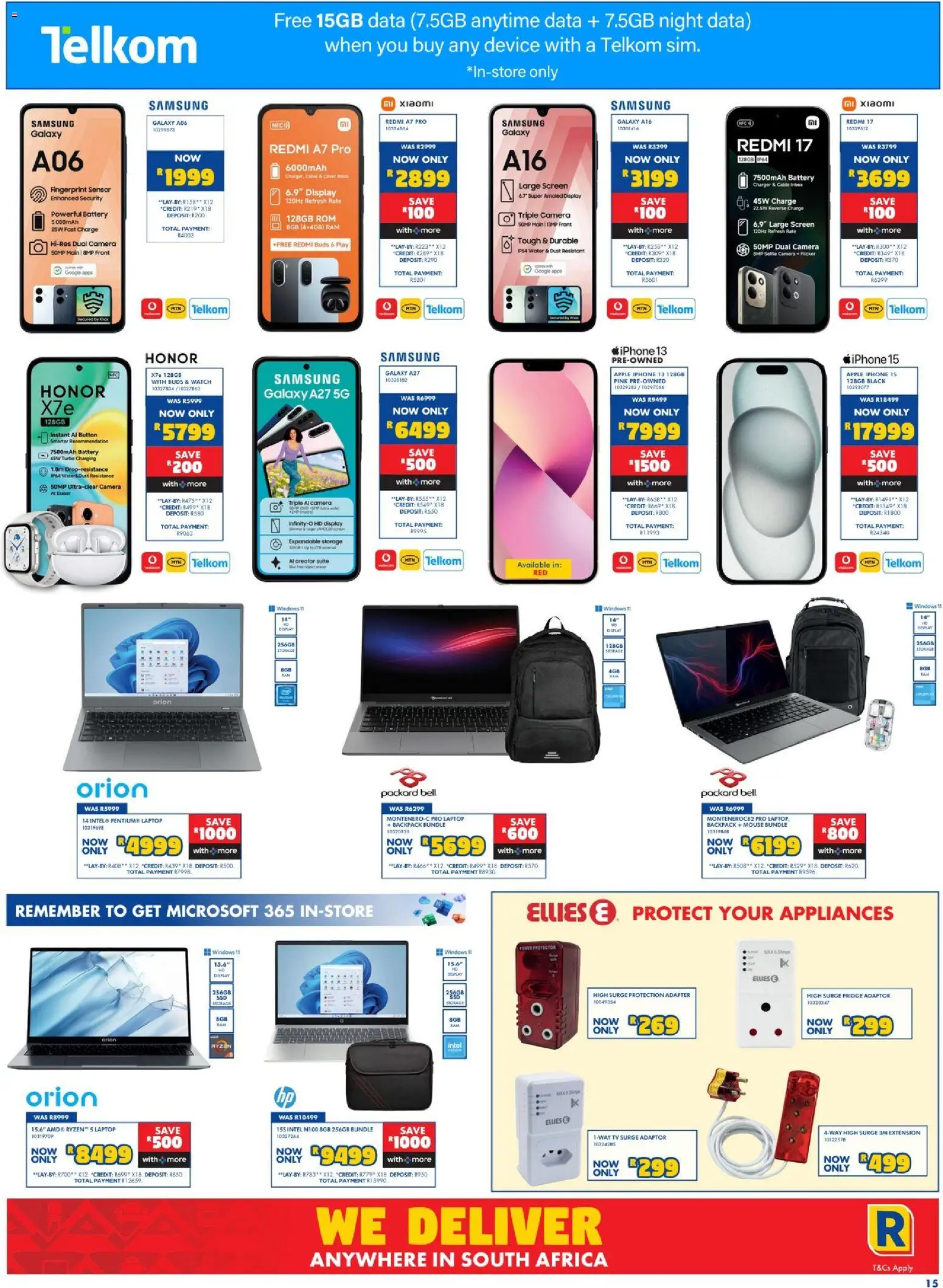 New Russells catalogue – valid from 15/10/2026 | Page: 15 | Products: Cover, Backpack, Charger, Water