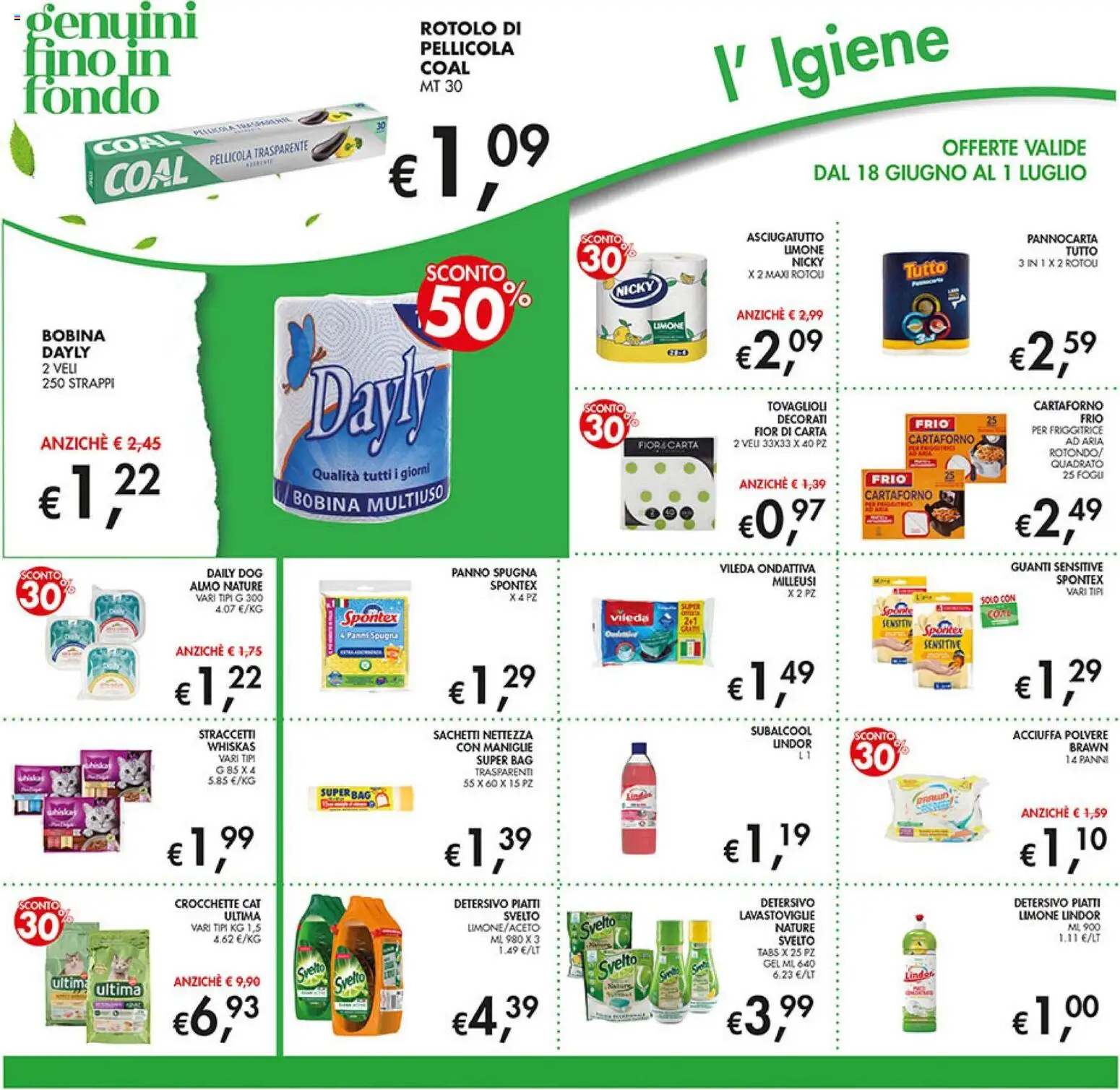 Volantino Coal del 18.06.2026 | Pagina: 22 | Prodotti: Limone, Guanti, Crocchette, Pellicola