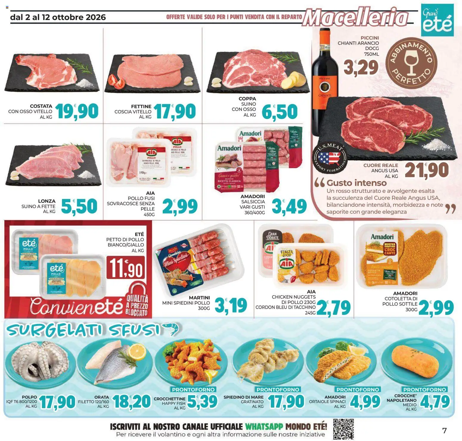 Volantino Eté del 02/10/2026 | Pagina: 7 | Prodotti: Petto di Pollo, Nuggets, Polpo, Spiedini