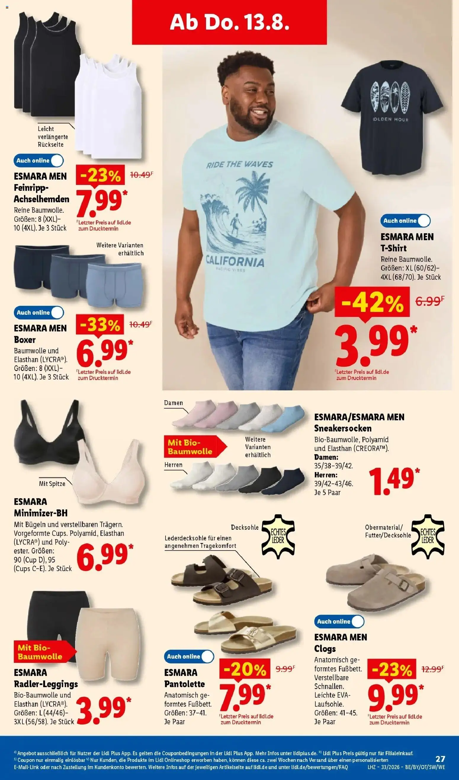 Lidl Prospekt Malchow (ab 10.08.2026) zum Blättern » Angebote | Seite: 49 | Produkte: T-Shirt, Boxer