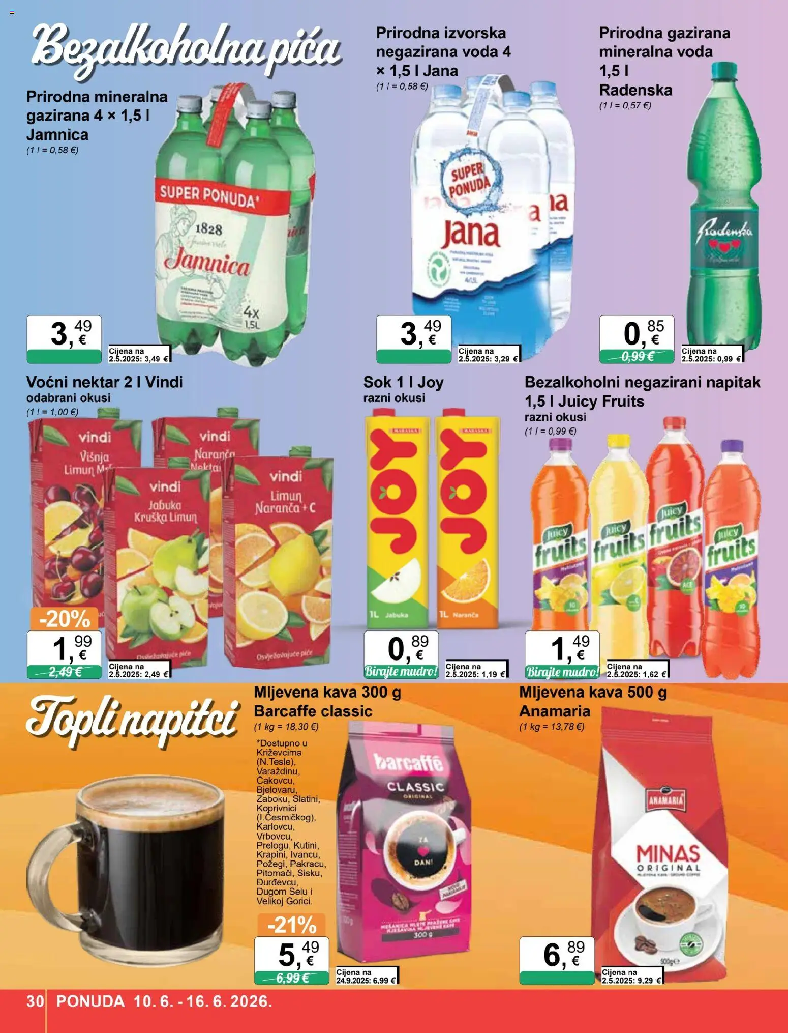 KTC katalog | vrijedi od 10.06.2026 | Stranica: 30 | Proizvodi: Kava, Sok, Kruška, Jabuka