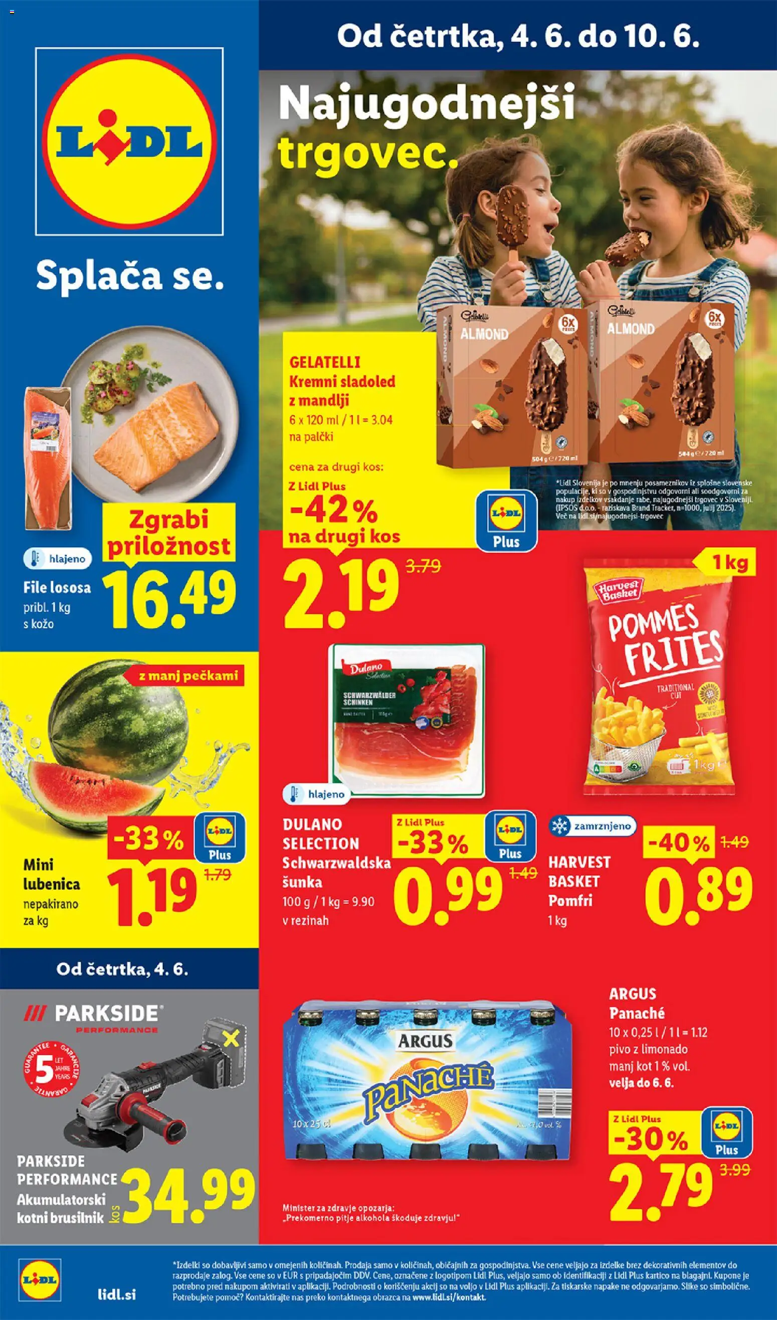Novi Lidl katalog ponudbe – veljaven od 04.06.2026 | Stran: 1 | Izdelki: Mandlji, Kos, Sladoled, Brusilnik