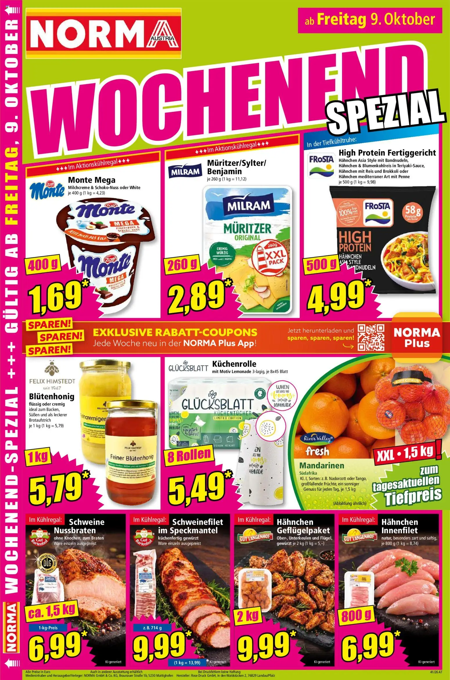 Norma Flugblatt gültig ab 05.10.2026 | Seite: 18 | Produkte: Mandarinen, Eis, Reis, Brokkoli