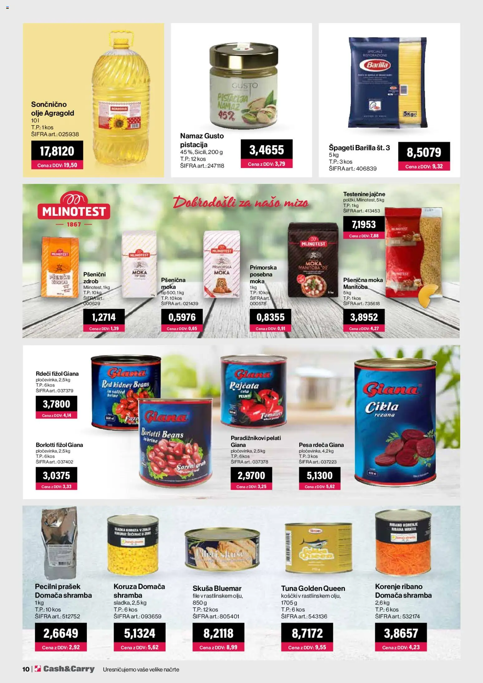 Novi Mercator katalog ponudbe – veljaven od 01.03.2026 | Stran: 10 | Izdelki: Tuna, Namaz, Korenje, Spageti