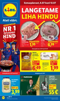 Lidl kliendilehe eelvaade alates 06.07.2026