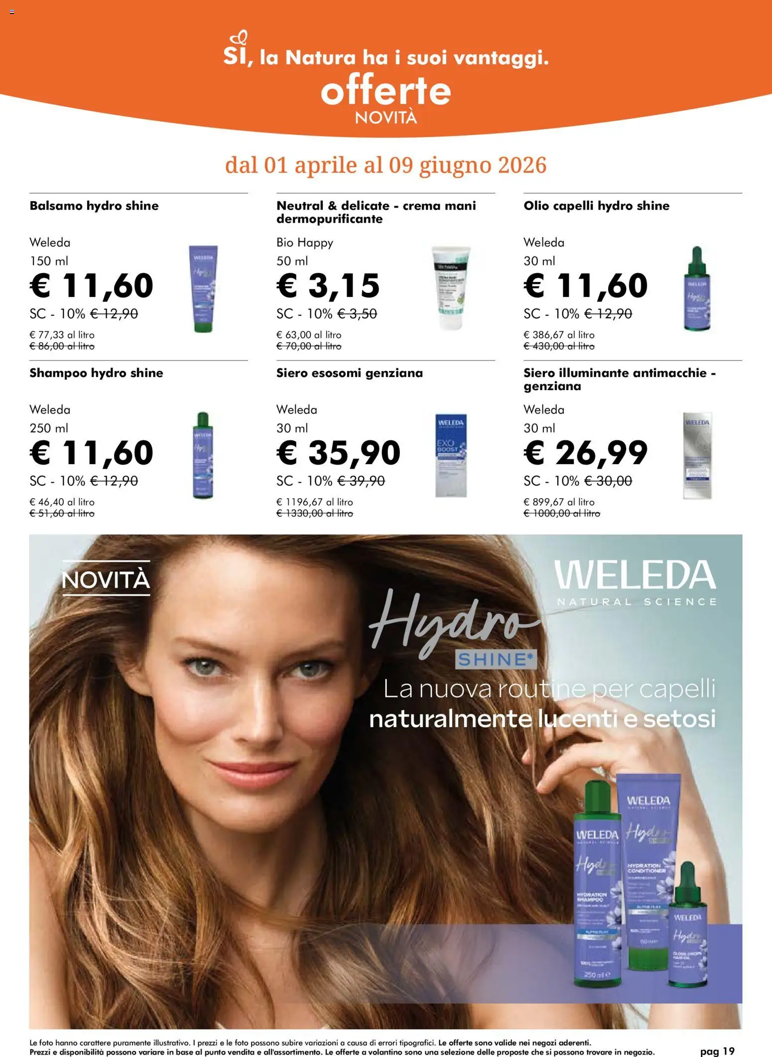 Volantino Natura Sì del 06.05.2026 | Pagina: 19 | Prodotti: Shampoo, Balsamo, Crema, Olio
