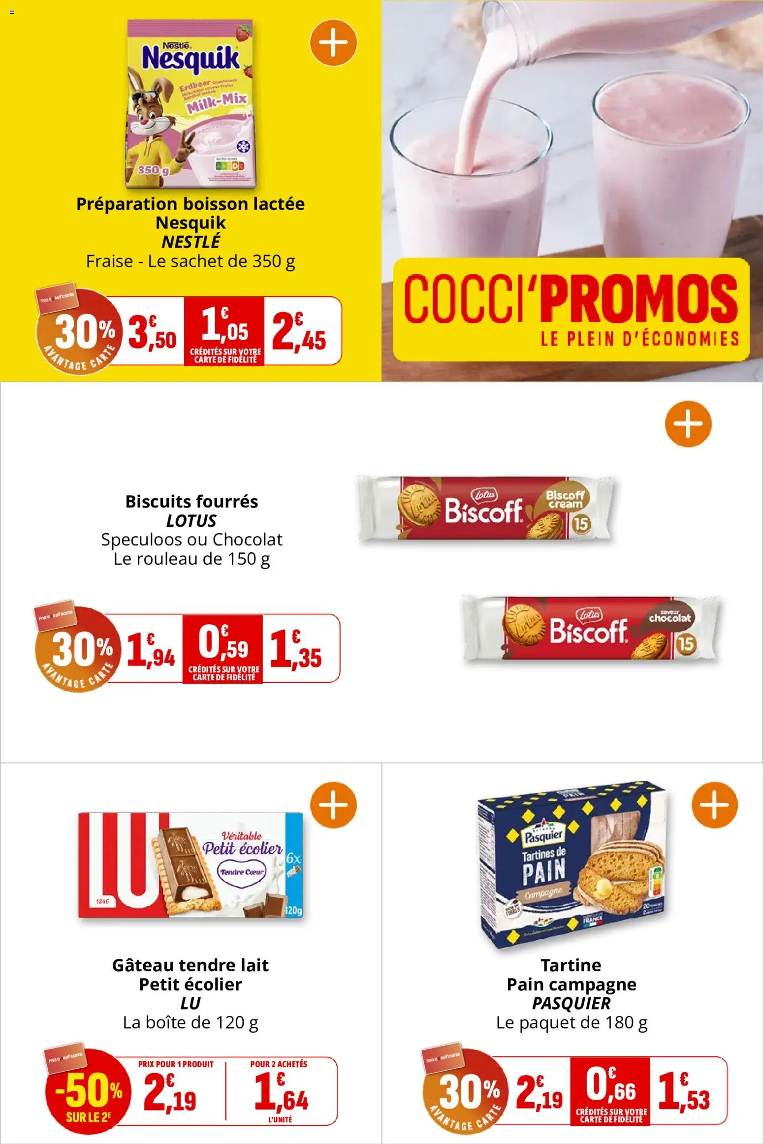 {H1} | Page: 20 | Produits: Fraise, Spéculoos, Lait, Pain