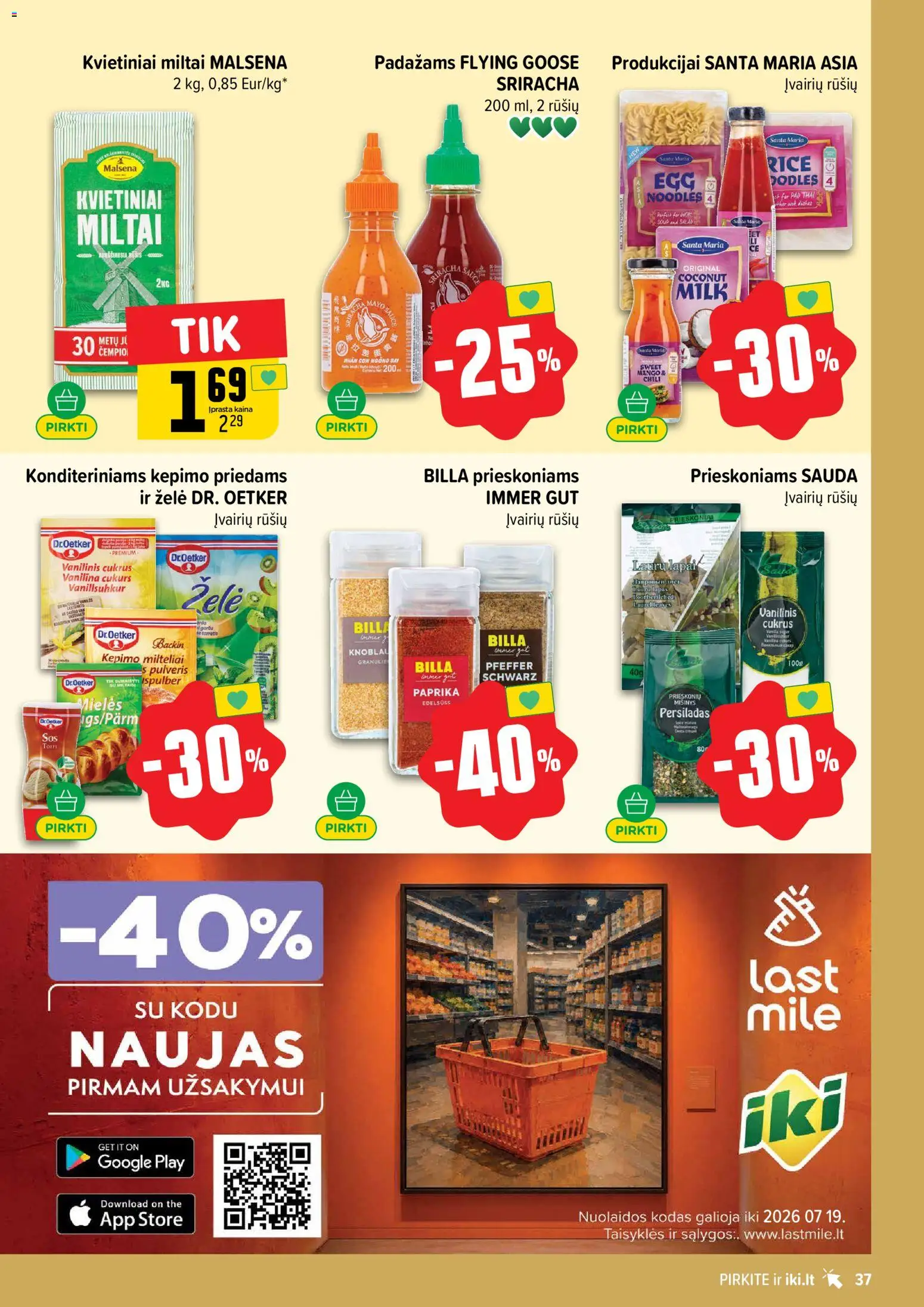 IKI akcijos nuo 2026.06.29 | Puslapis: 37 | Prekių: Paprika, Miltai, Cukrus