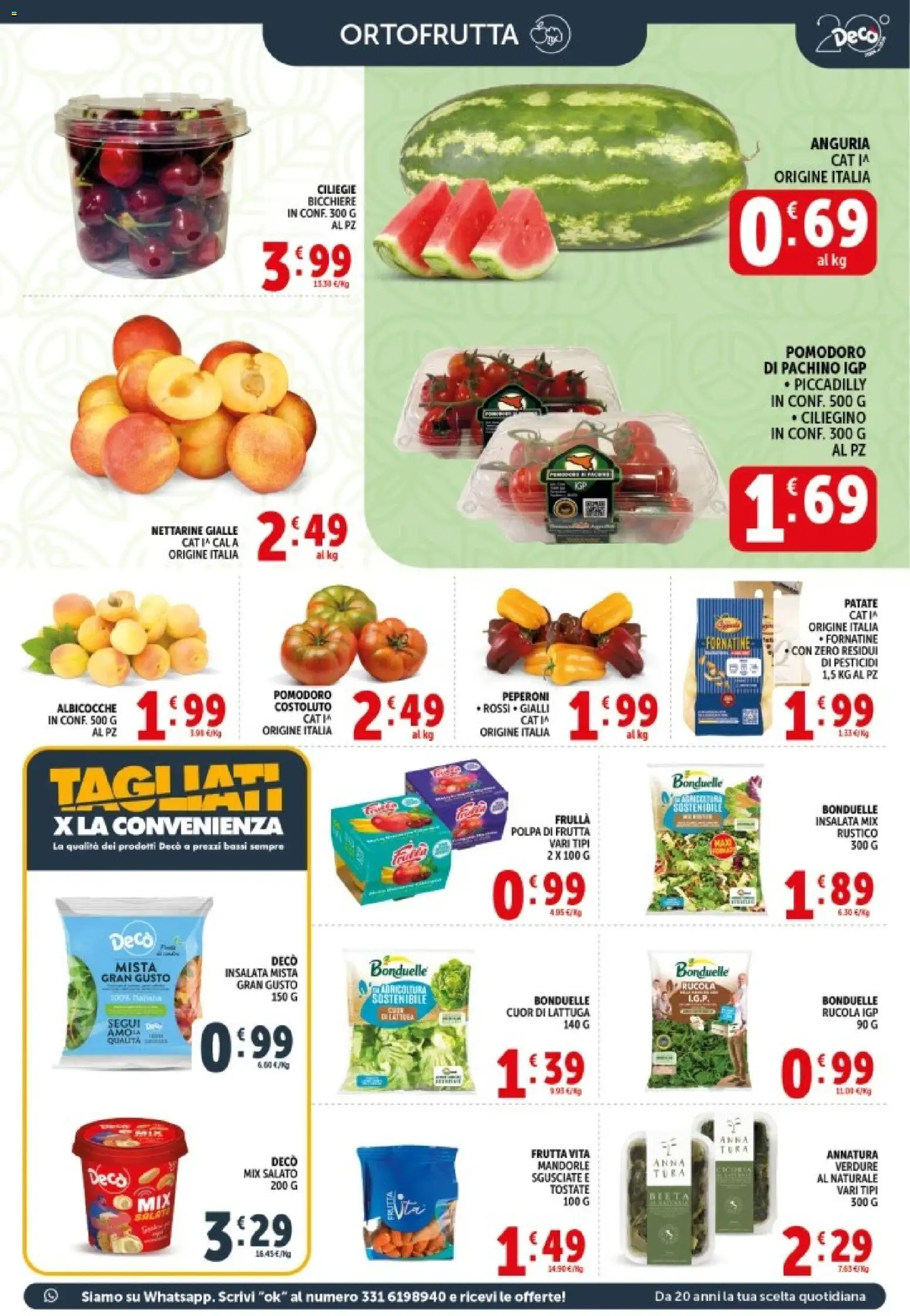 Volantino Decò del 08.06.2026 | Pagina: 5 | Prodotti: Rucola, Insalata, Anguria, Albicocche