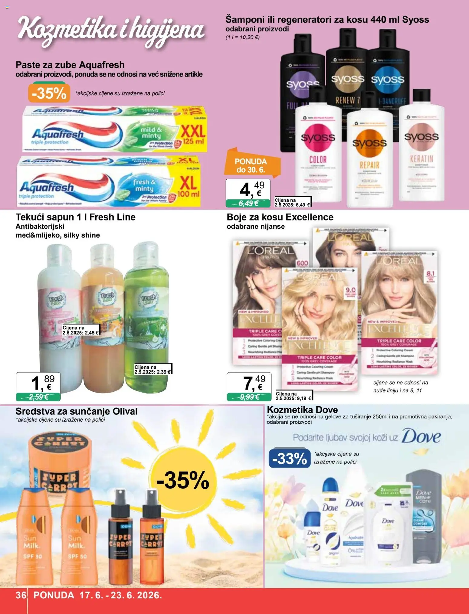KTC katalog | vrijedi od 17.06.2026 | Stranica: 36 | Proizvodi: Sapun, Sol, Dove
