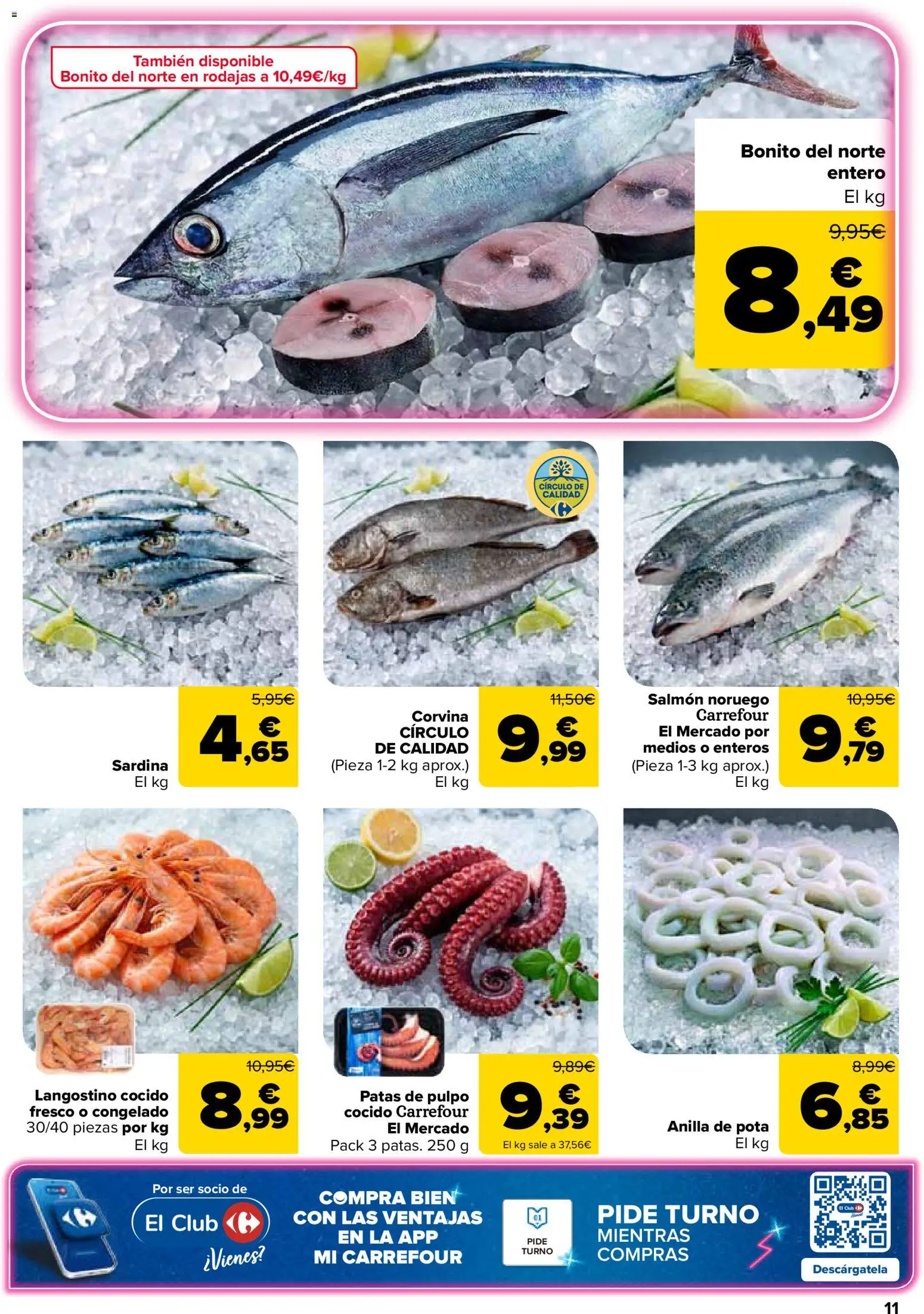 Carrefour folleto │ válido desde el 14/07/2026 | Página: 11 | Productos: Salmón, Langostino