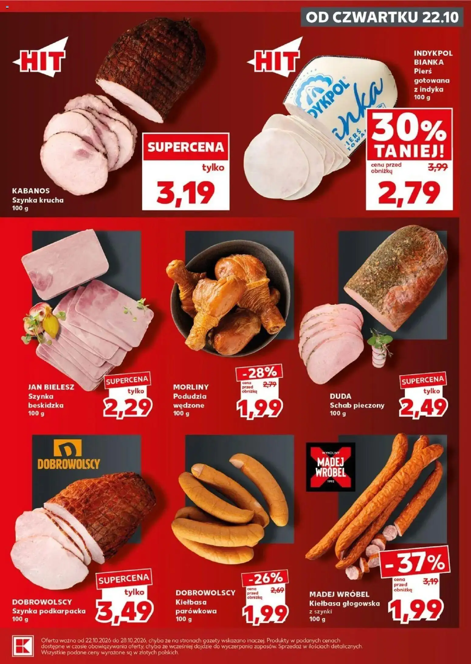 Kaufland HALLOWEEN 🎃 gazetka od 24.10.2026 🕷️🕸️ | Strona: 15 | Produkty: Kiełbasa, Gazety, Szynka, Kabanos