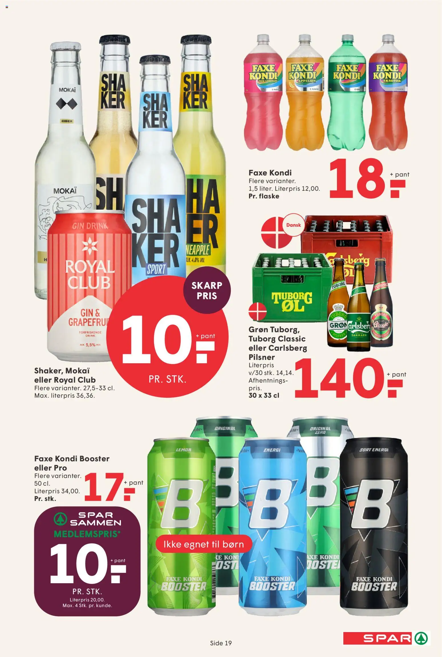 Spar tilbudsavis – gyldig fra 22.05.2026 | Side: 20 | Produkter: Gin, Cider, Faxe Kondi