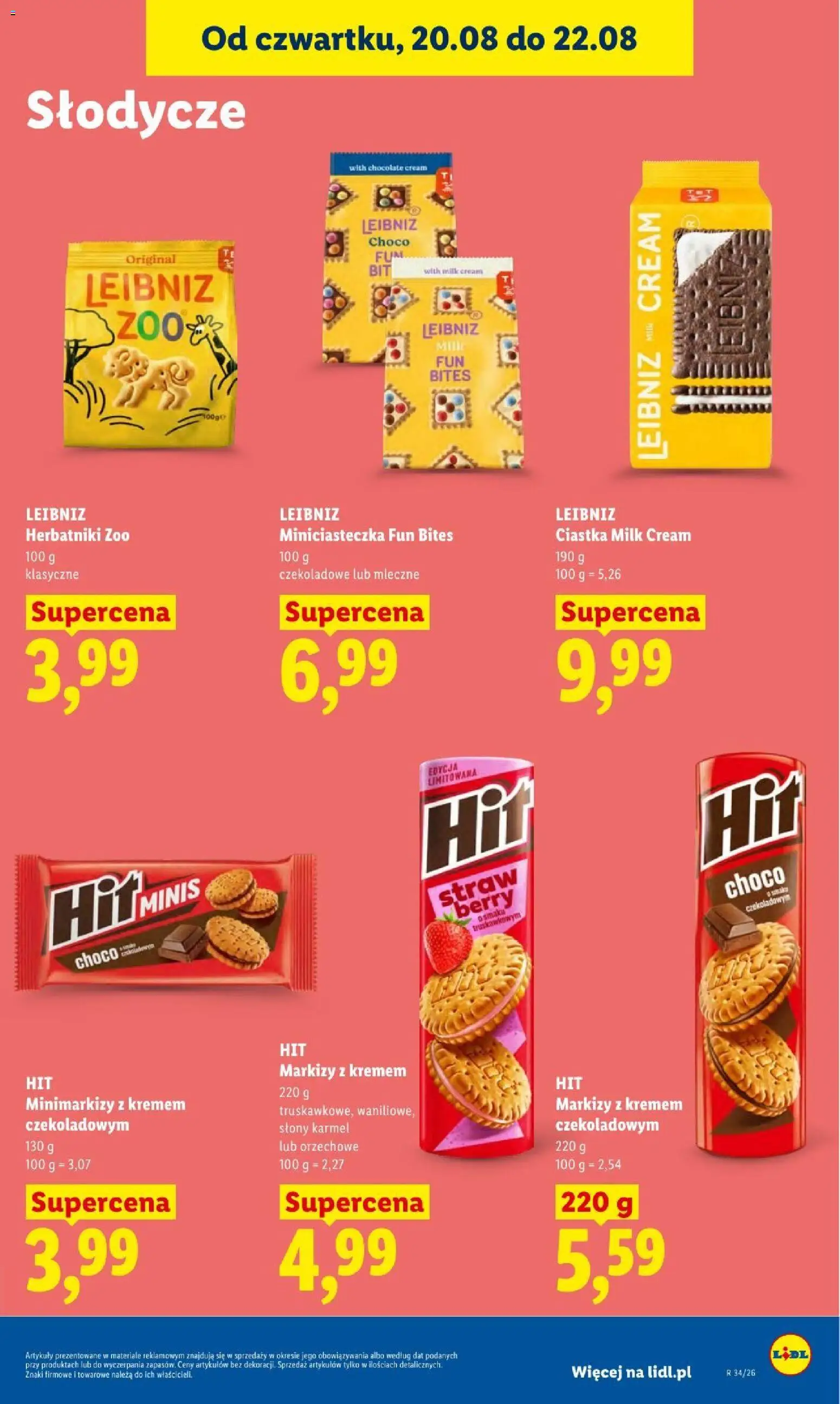 Lidl gazetka od 20.08.2026 | Strona: 85 | Produkty: Słodycze, Słony karmel, Herbatniki, Ciastka