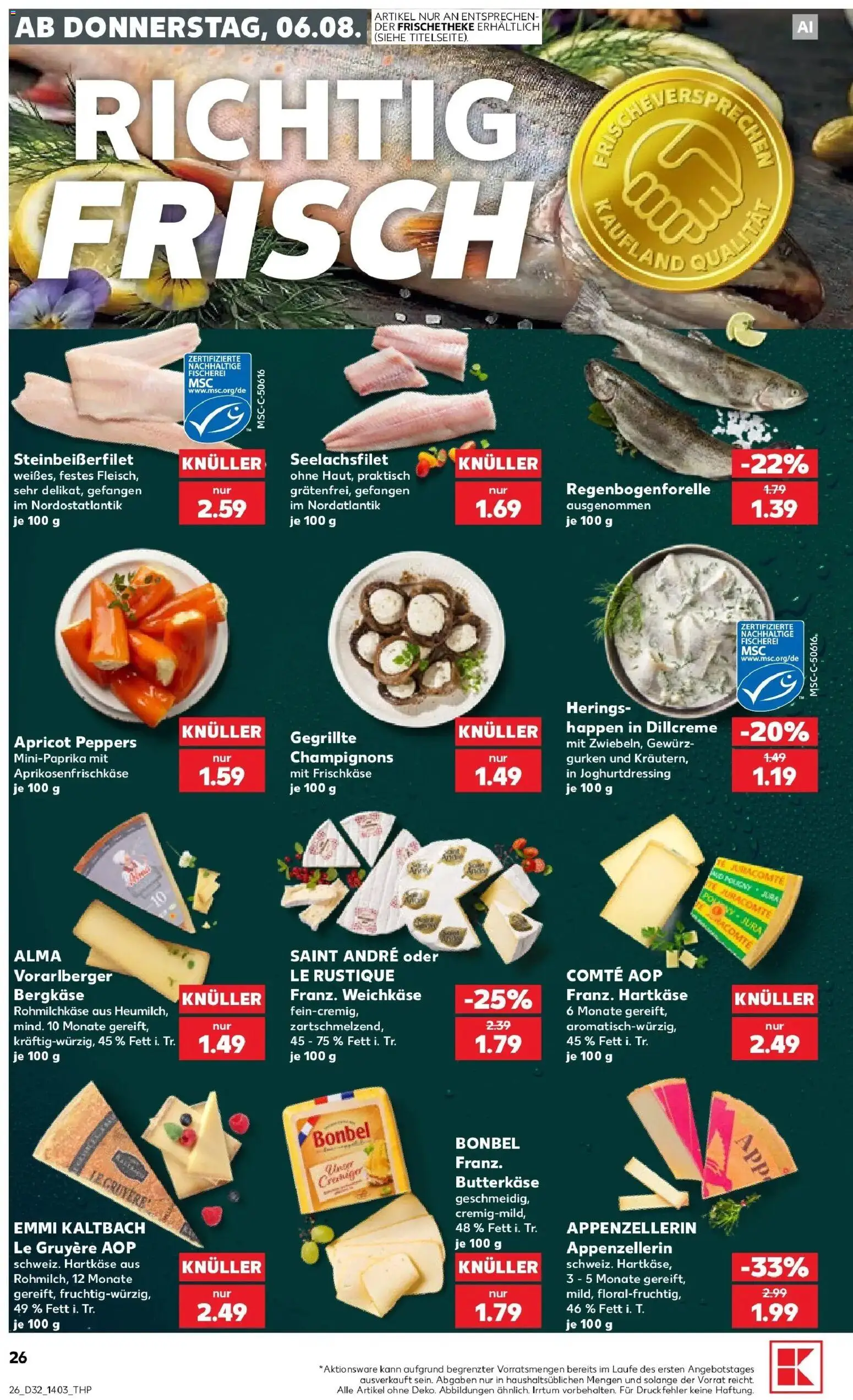 Kaufland Prospekt Bottrop – gültig ab 03.08.2026 | Seite: 35 | Produkte: Champignons, Gurken, Frischkase
