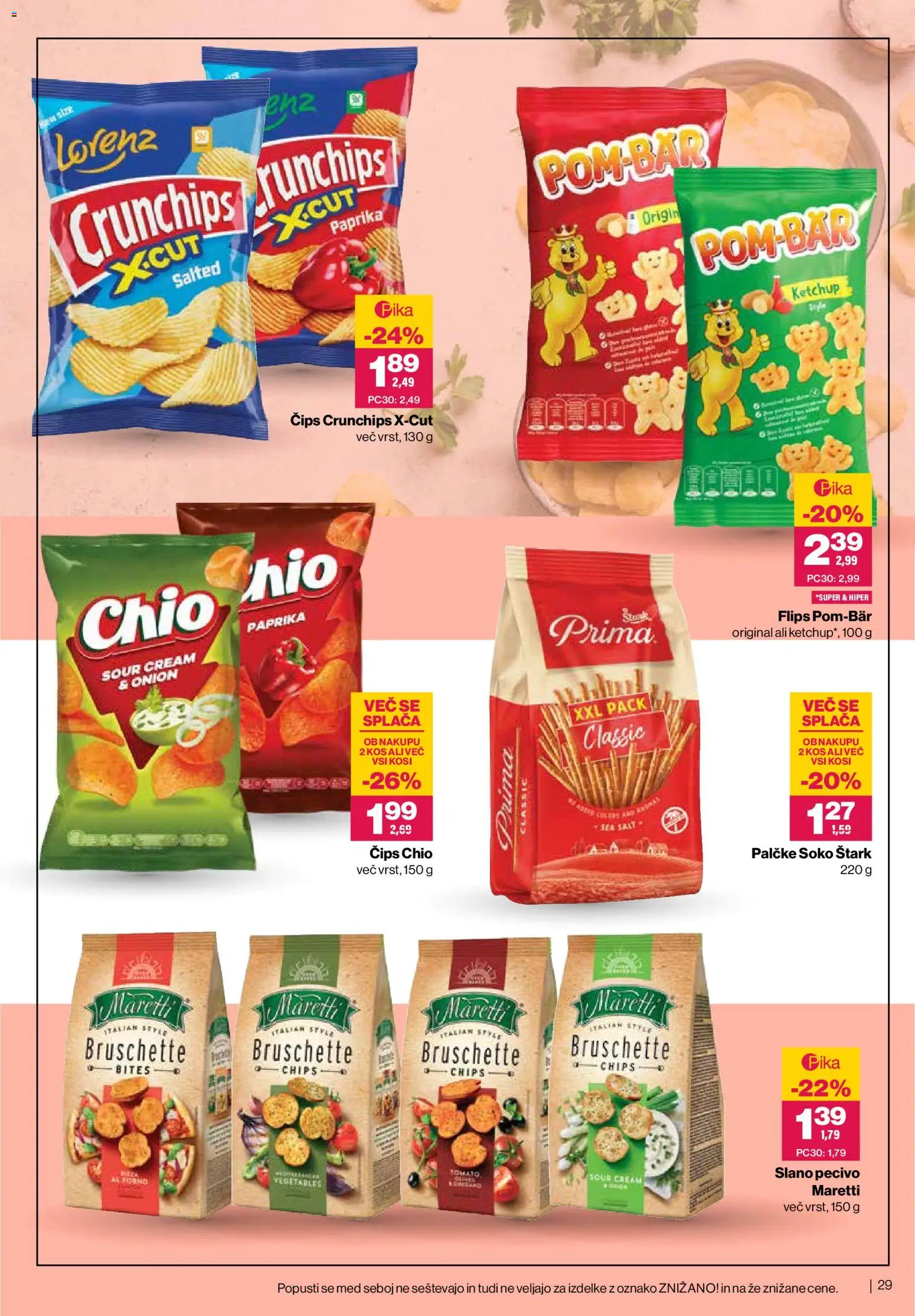 Novi Mercator katalog ponudbe – veljaven od 27.05.2026 | Stran: 29 | Izdelki: Paprika, Kos, Flips, Cips