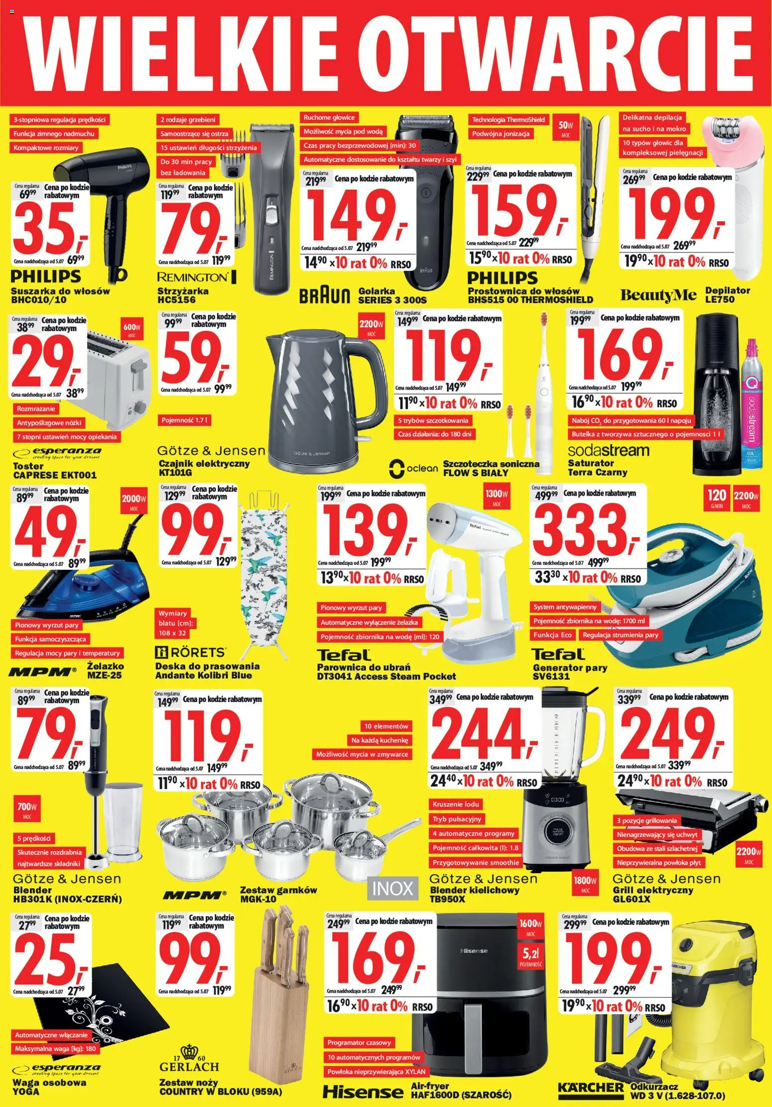 Mediaexpert promocje - Wielkie otwarcie Niepołomice od 25.06.2026 | Strona: 6 | Produkty: Suszarka, Grill, Parownica, Sodastream