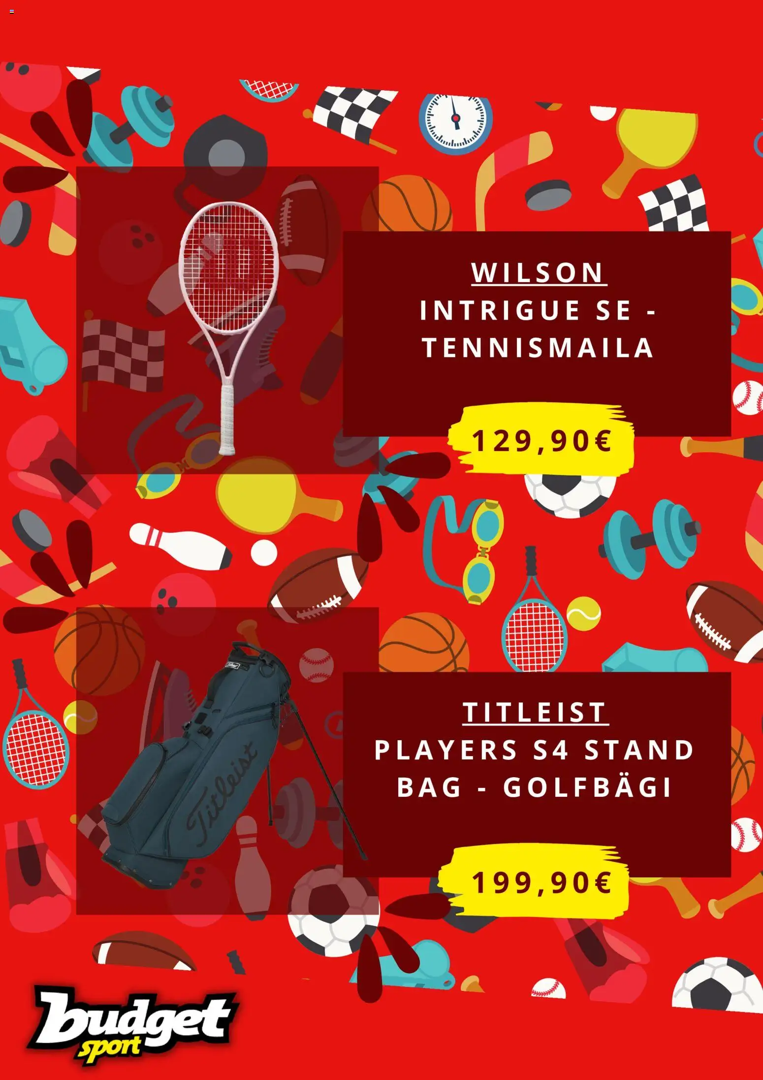 Budget Sport tarjoukset – voimassa 21/07/2026 alkaen | Sivu: 3 | Tuotteet: Tennismaila