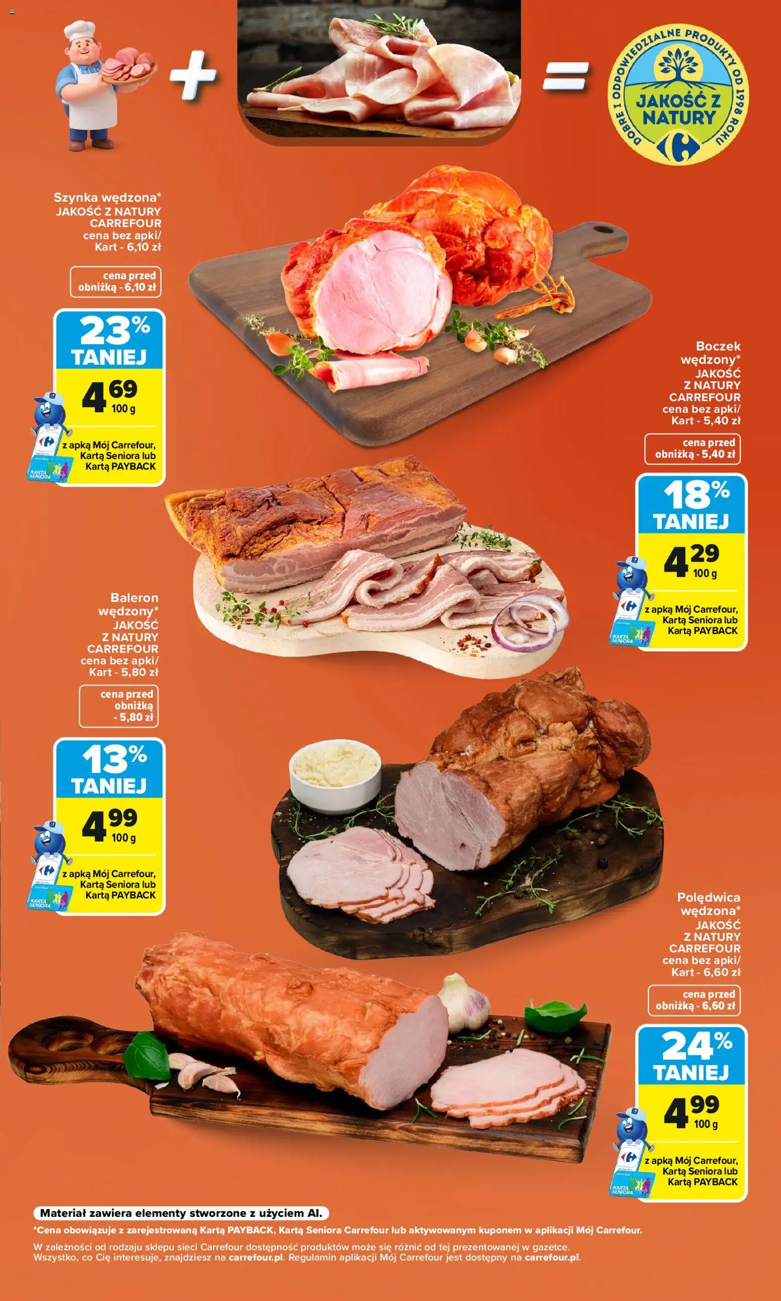Carrefour gazetka - Weź to na świeżo od 21.09.2026 | Strona: 5 | Produkty: Karta, Szynka, Boczek