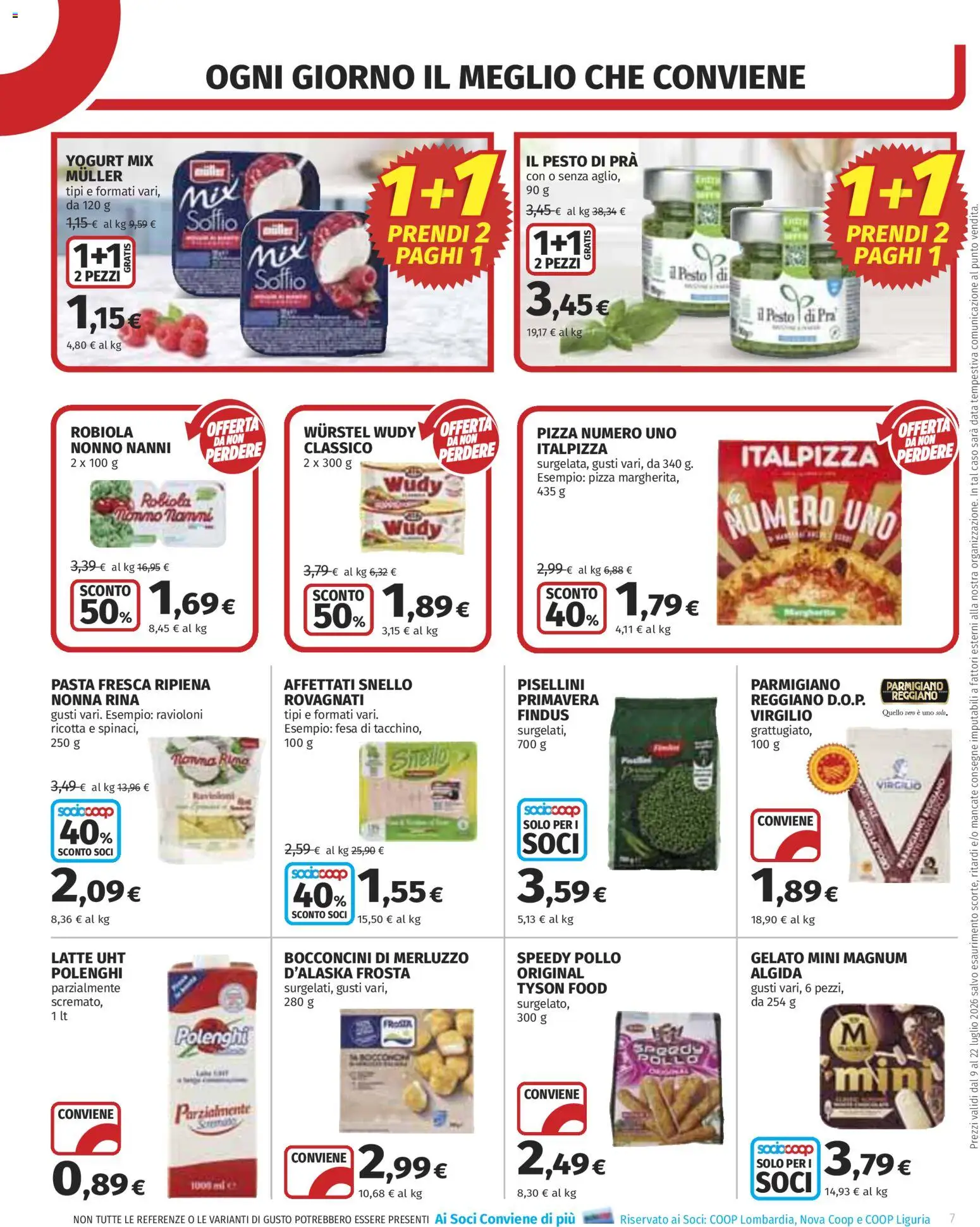 Volantino COOP del 09/07/2026 | Pagina: 7 | Prodotti: Yogurt, Pollo, Data, Pesto