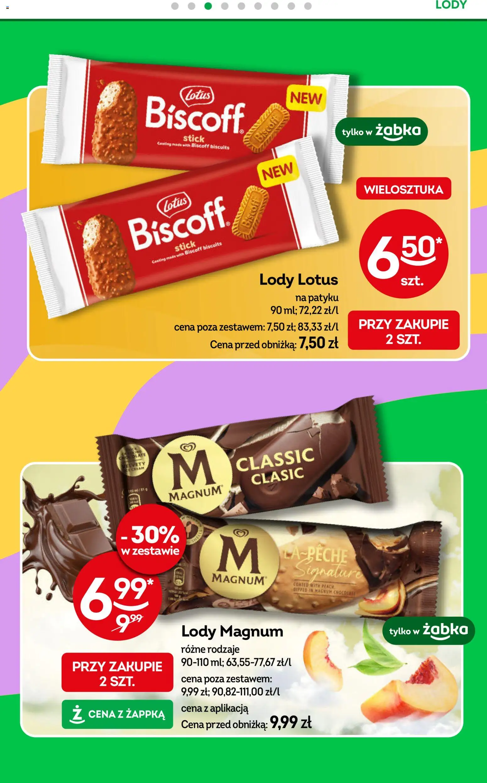 Żabka gazetka od 01.07.2026 | Strona: 34 | Produkty: Lody Magnum, Lody