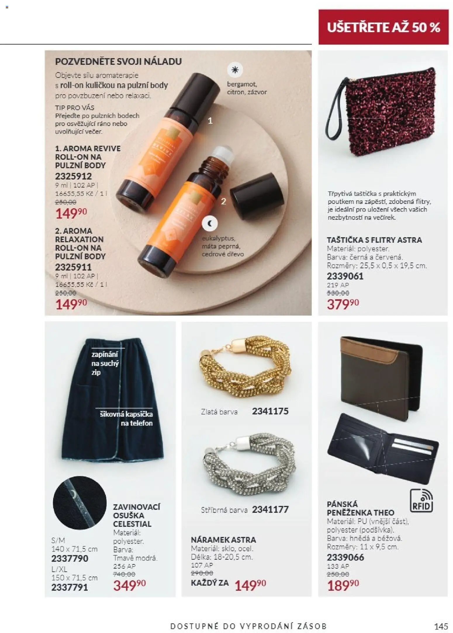 Avon Katalog 10/2026 od 01.10.2026 | Strana: 145 | Produkty: Peněženka, Osuška, Zázvor, Body