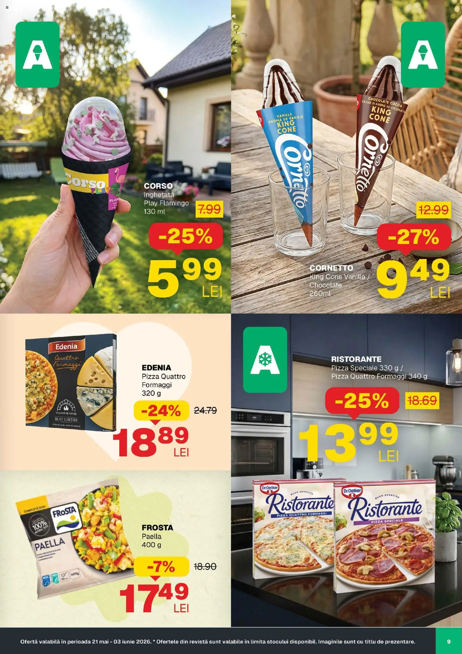 Noul catalog Annabella – valabil de la 21.05.2026 | Pagină: 9 | Produse: Pizza, Cacao, Înghețată