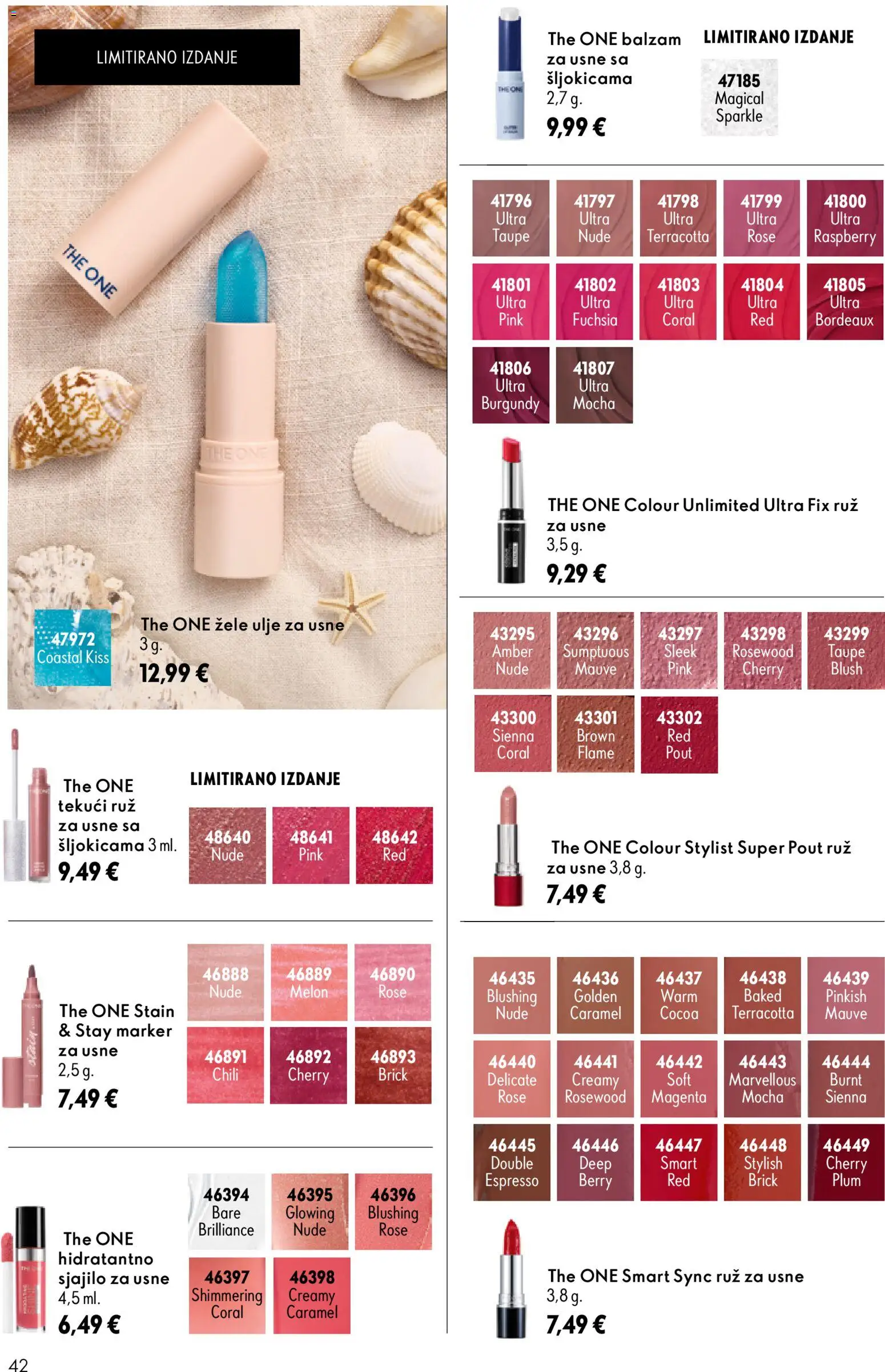 Oriflame katalog | vrijedi od 05.08.2026 | Stranica: 42 | Proizvodi: Ruž, Sjajilo za usne, Ulje