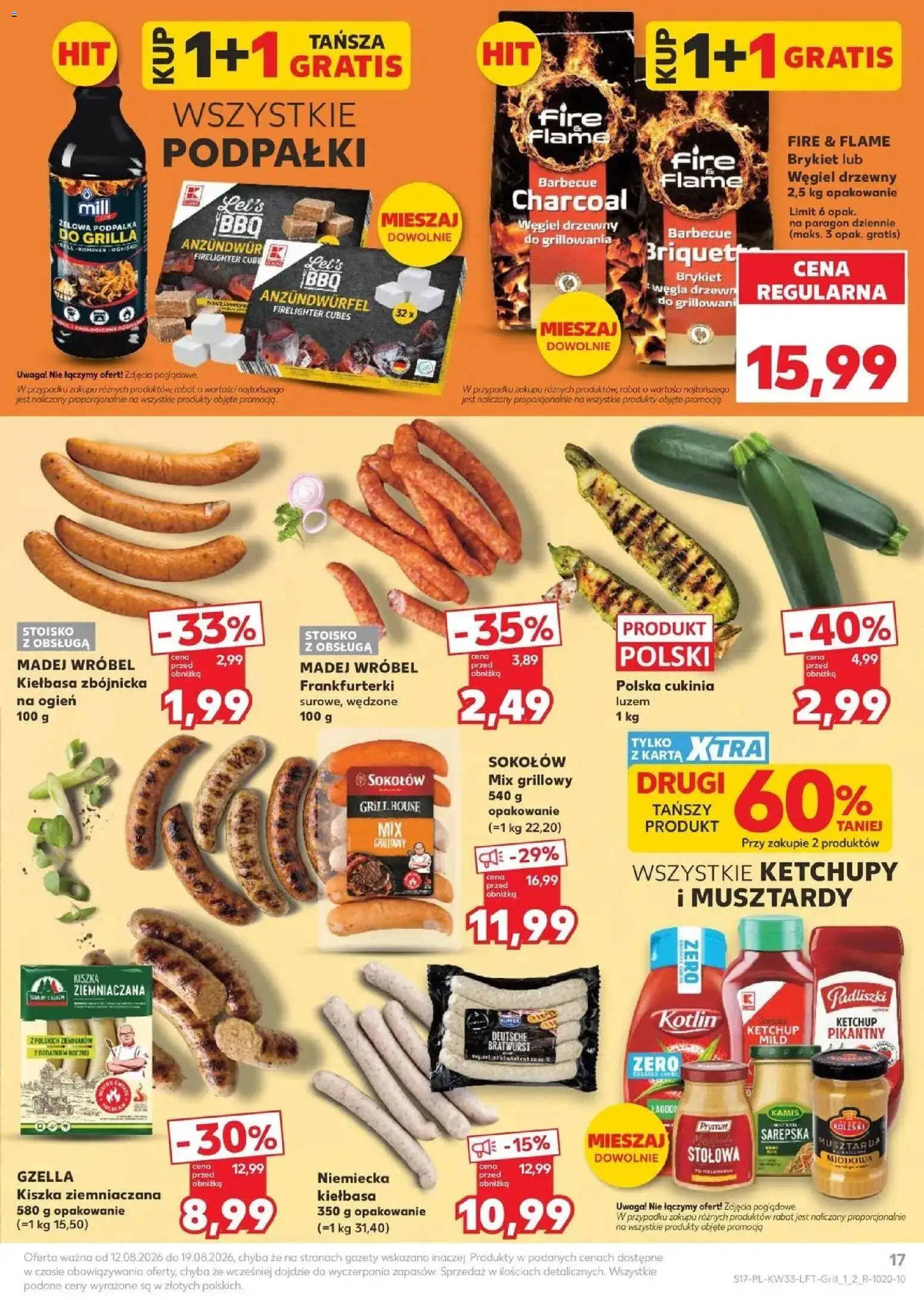 Kaufland - Kaufland Gazetka Tygodnia ważne do 19.08 od 12.08.2026 - od jutra PDF | Strona: 17 | Produkty: Kiełbasa, Grill, Frankfurterki, Sos