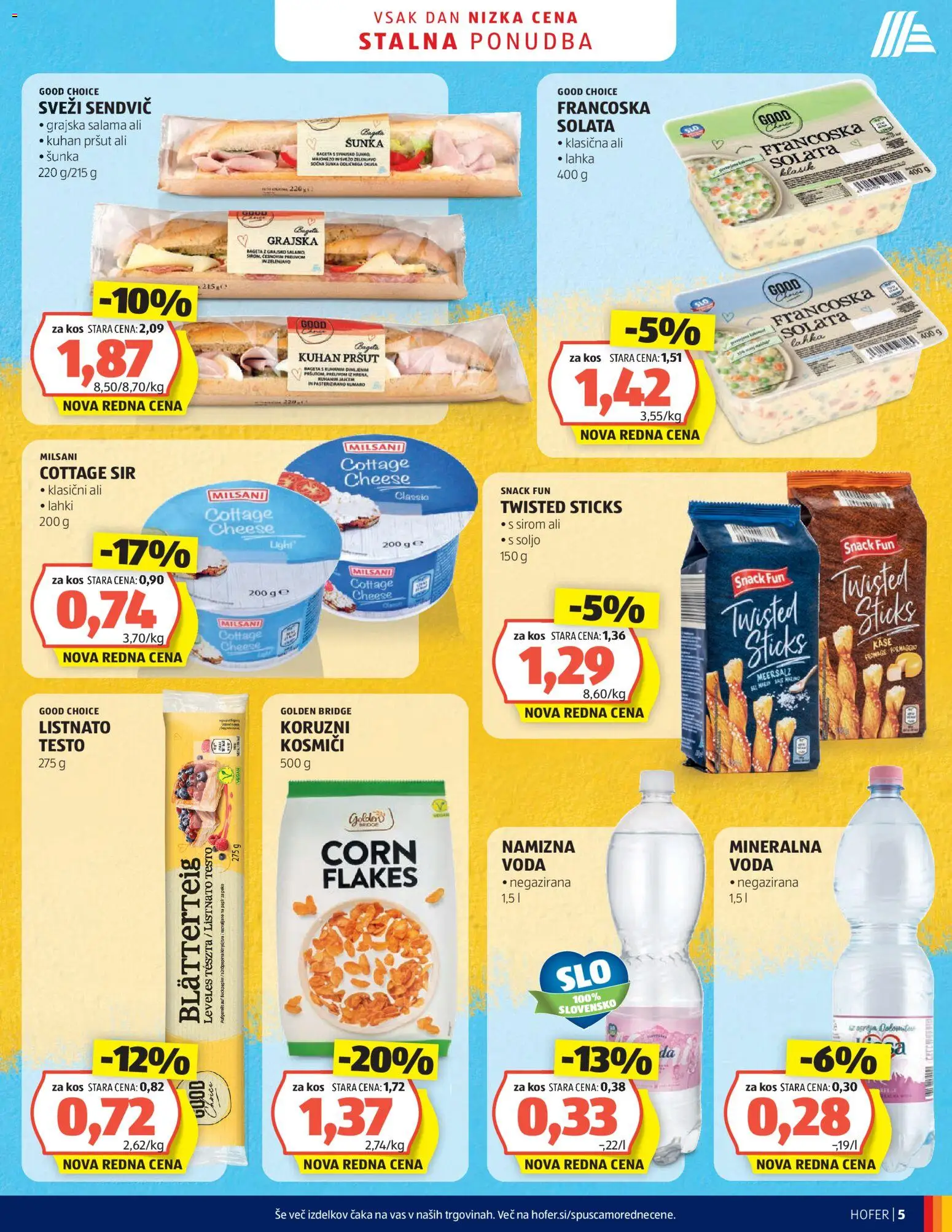 Hofer SI katalog | vrijedi od 19.08.2026 | Stranica: 5 | Proizvodi: Sir, Salama, Šunka, Pršut