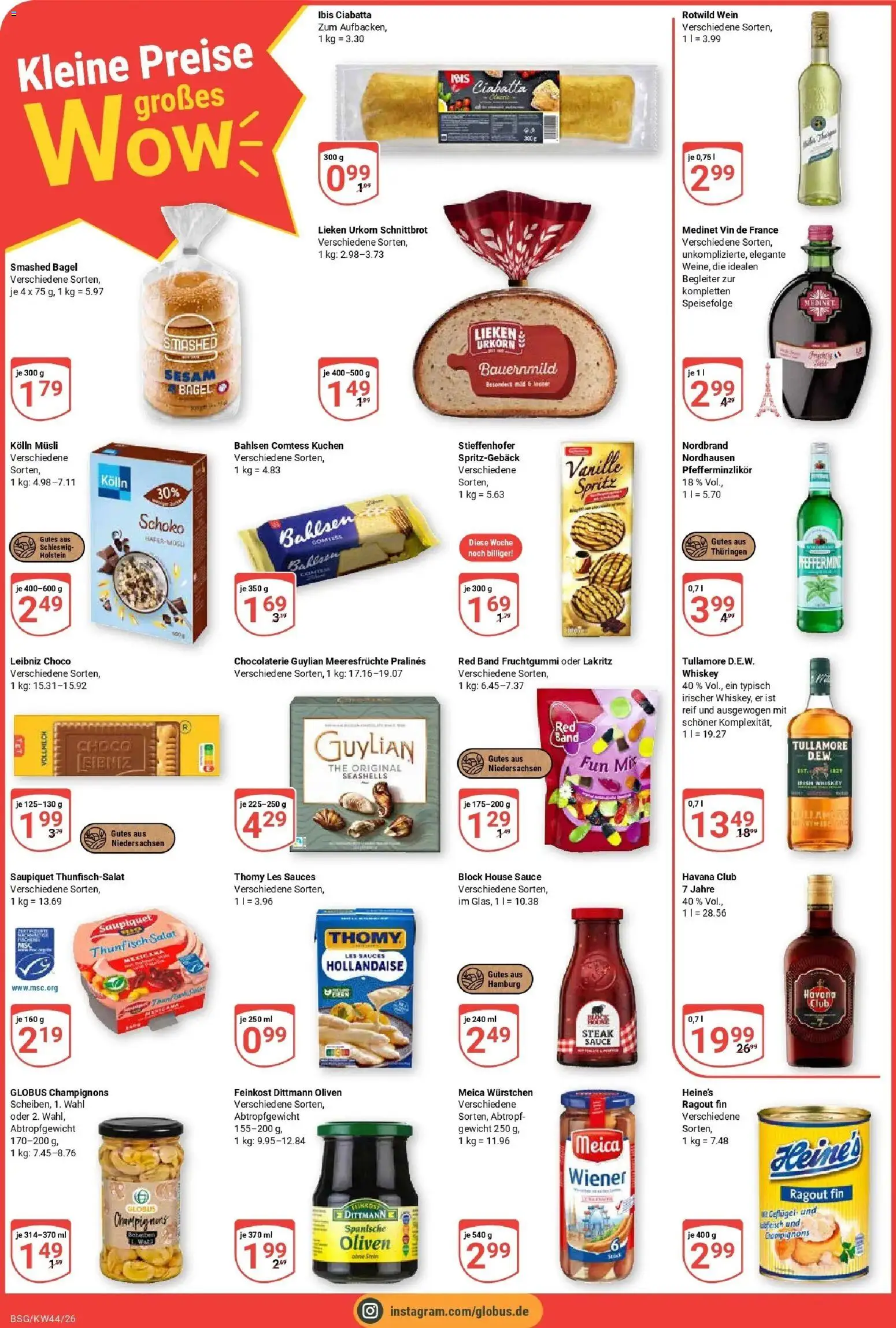 Globus Prospekt Braunschweig – gültig ab 26.10.2026 | Seite: 4 | Produkte: Musli, Gewicht, Meica, Whiskey