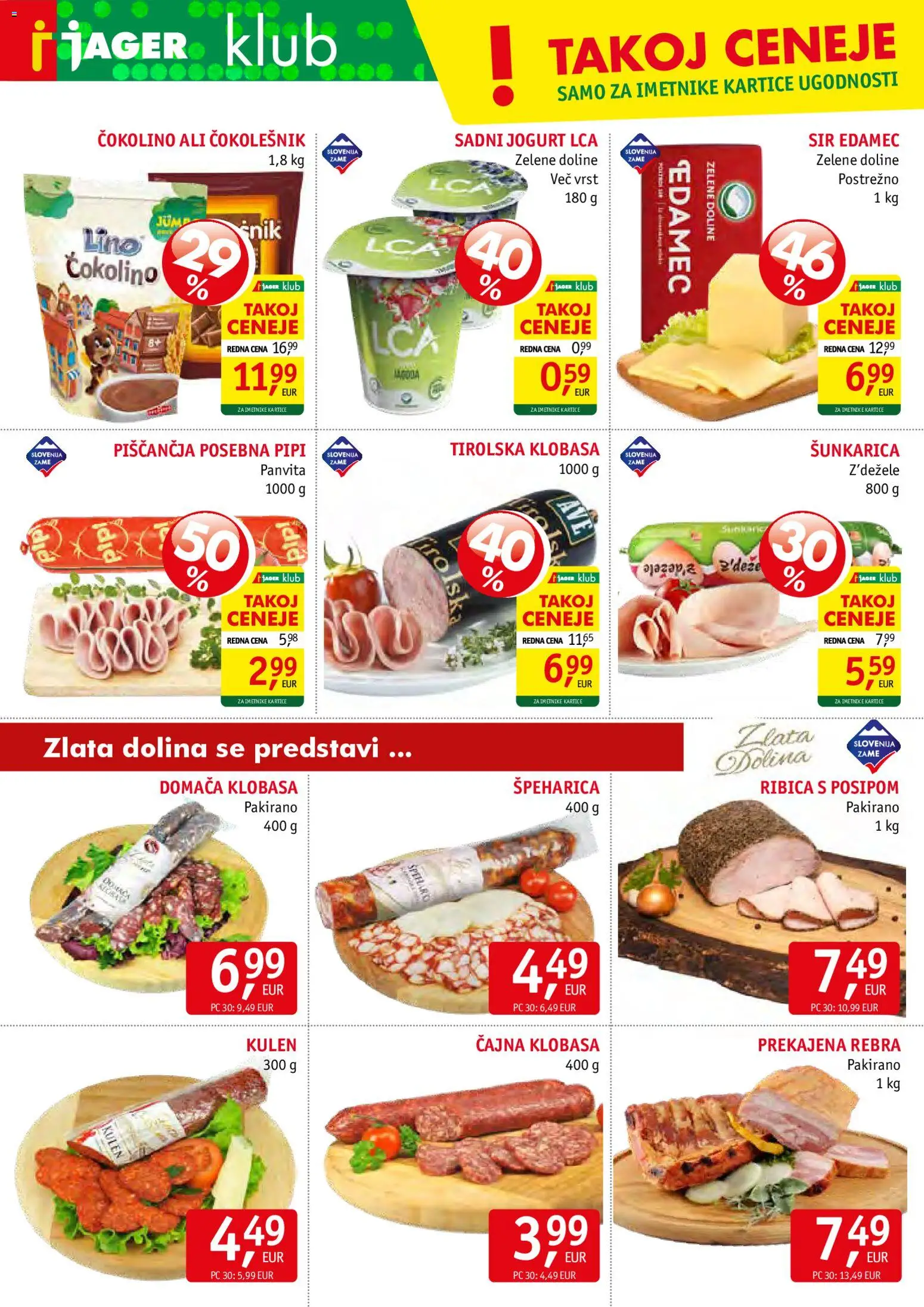 Novi Jager katalog ponudbe – veljaven od 15.04.2026 | Stran: 4 | Izdelki: Čokolino, Čokolešnik, Sir, Jogurt