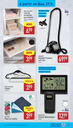 Pré-visualização Aldi folheto válido de 25.05.2026 | Página: 19 | Produtos: Armário, Aspirador, Cabides, Caixa