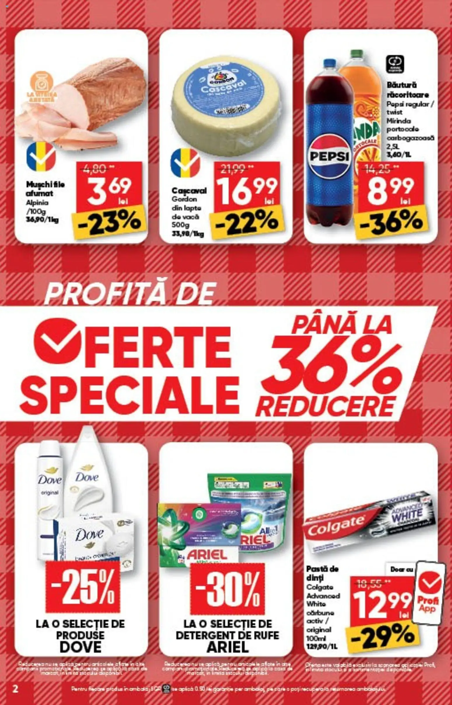 Noul catalog Profi – valabil de la 01.04.2026 | Pagină: 2 | Produse: Cașcaval, Detergent